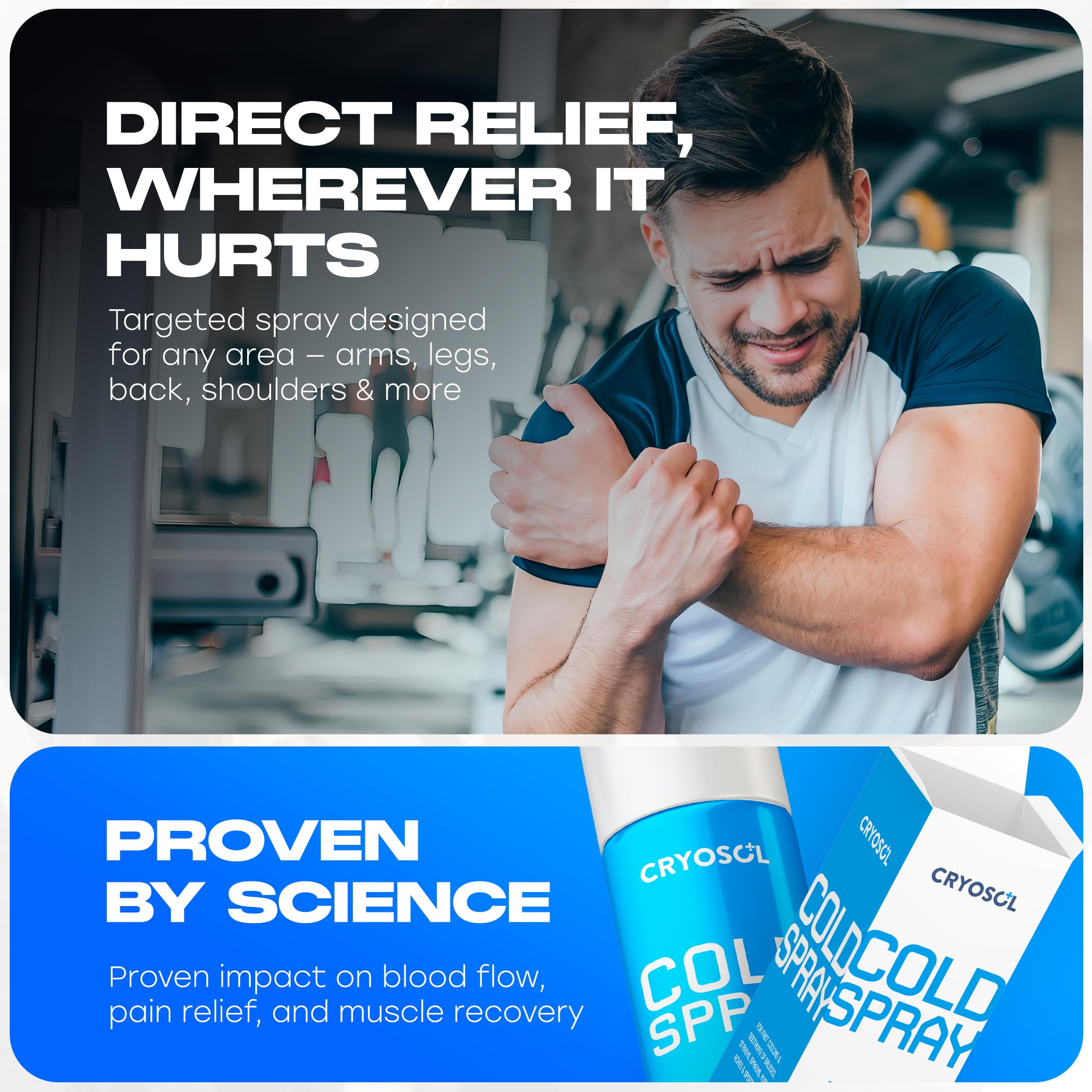 CRYOSOL Freeze Spray for Rapid Relief Anywhere - Pain Relief Spray for Sprains, Strains, Bruises, Aches and Sports Injuries - Cryotherapy for Instant Cooling Relief - 200ml / 6.76 fl oz Venture Healthcare buy supplements canada