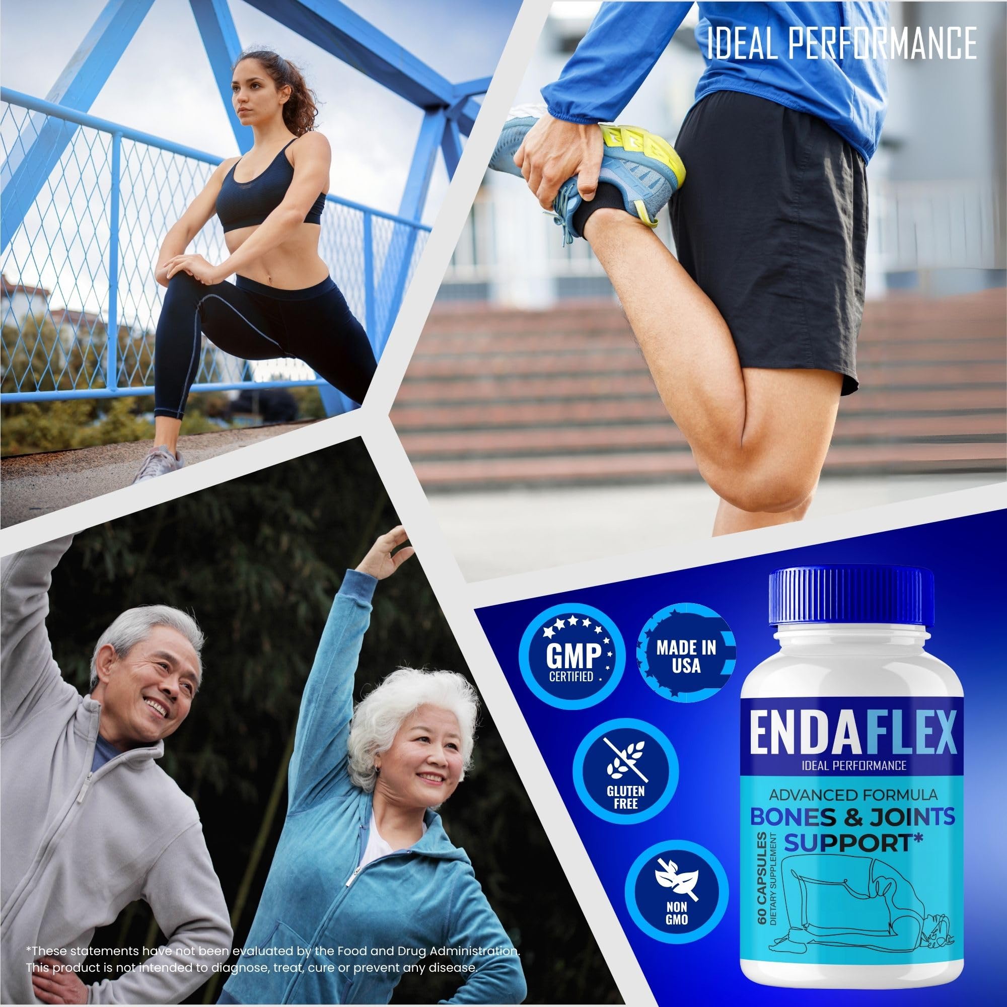 Endaflex Capsules, Advanced Joint Support Supplement Pills for Mobility and Comfort - Maximum Strength, Official Enda Flex Joint Support All Natural Formula, Premium Enda-Flex Reviews (3 Pack) IDEAL PERFORMANCE buy supplements canada
