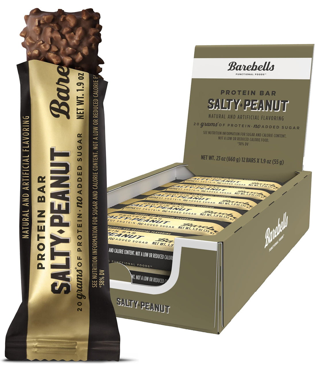 Barebells Salty Peanut Protein Bars, 12 Count - 20g Protein, 1g Sugar Snack Bars BAREBELLS buy supplements canada