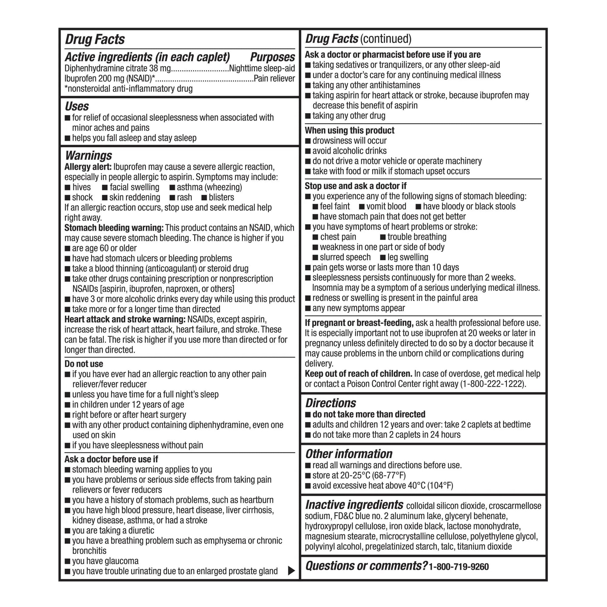 GoodSense Ibuprofen PM, Ibuprofen 200 mg and Diphenhydramine Citrate 38 mg Tablets, Pain Reliever and Nighttime Sleep-Aid GoodSense buy supplements canada