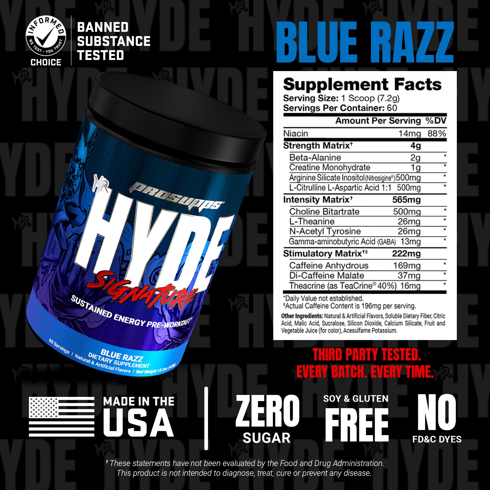 ProSupps Mr. Hyde Signature Pre Workout Powder with Creatine, Beta Alanine & Caffeine - Performance, Energy & Endurance - Clean Fitness & Gym Supplements ProSupps buy supplements canada