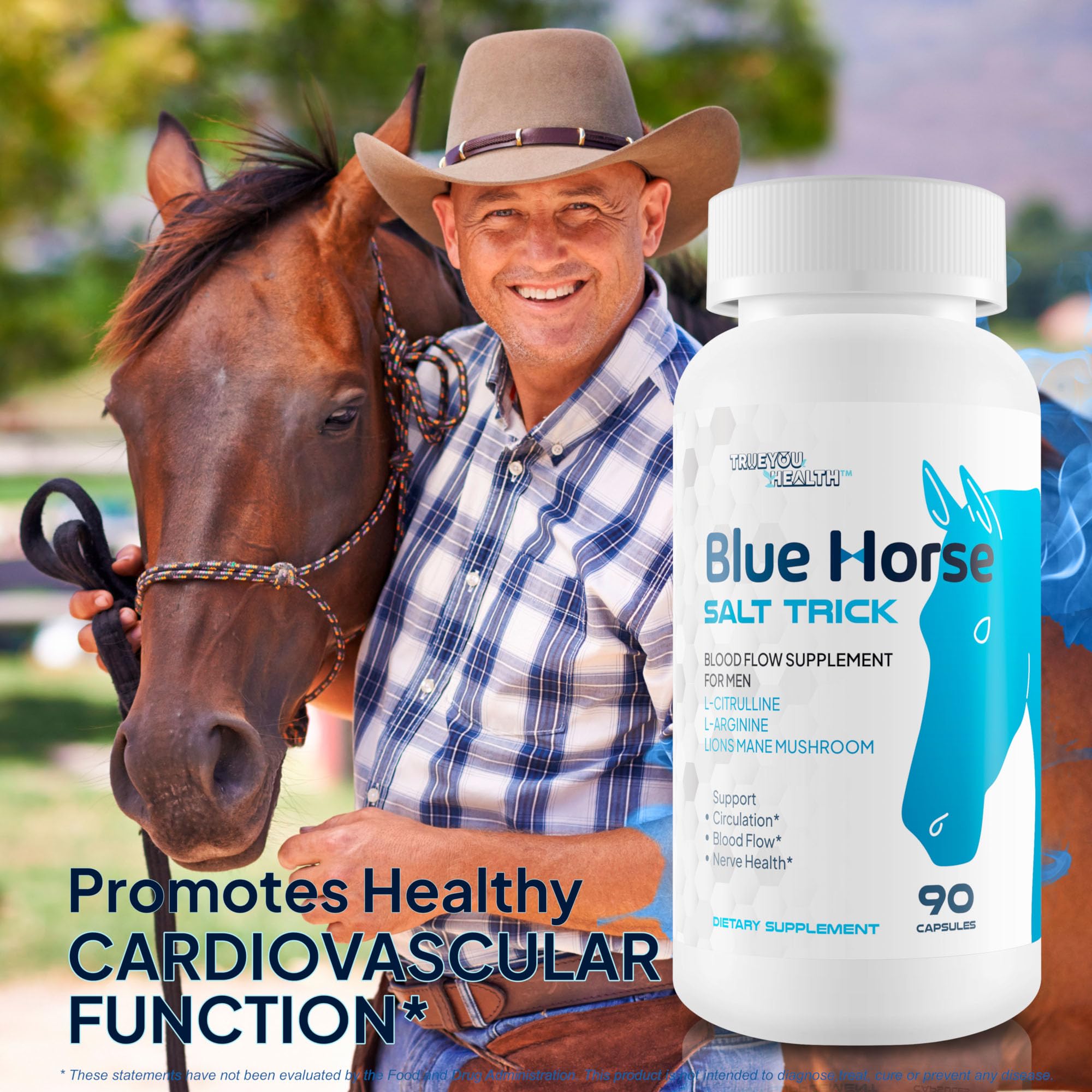 Blue Horse Salt Trick - Our Best Blood Flow Supplement for Men - Our Best Circulation Supplement - Male Circulation Supplements Nitric Oxide Vasodilator to Improve Blood Flow 7 Blue Salt Trick for Men True You Health buy supplements canada