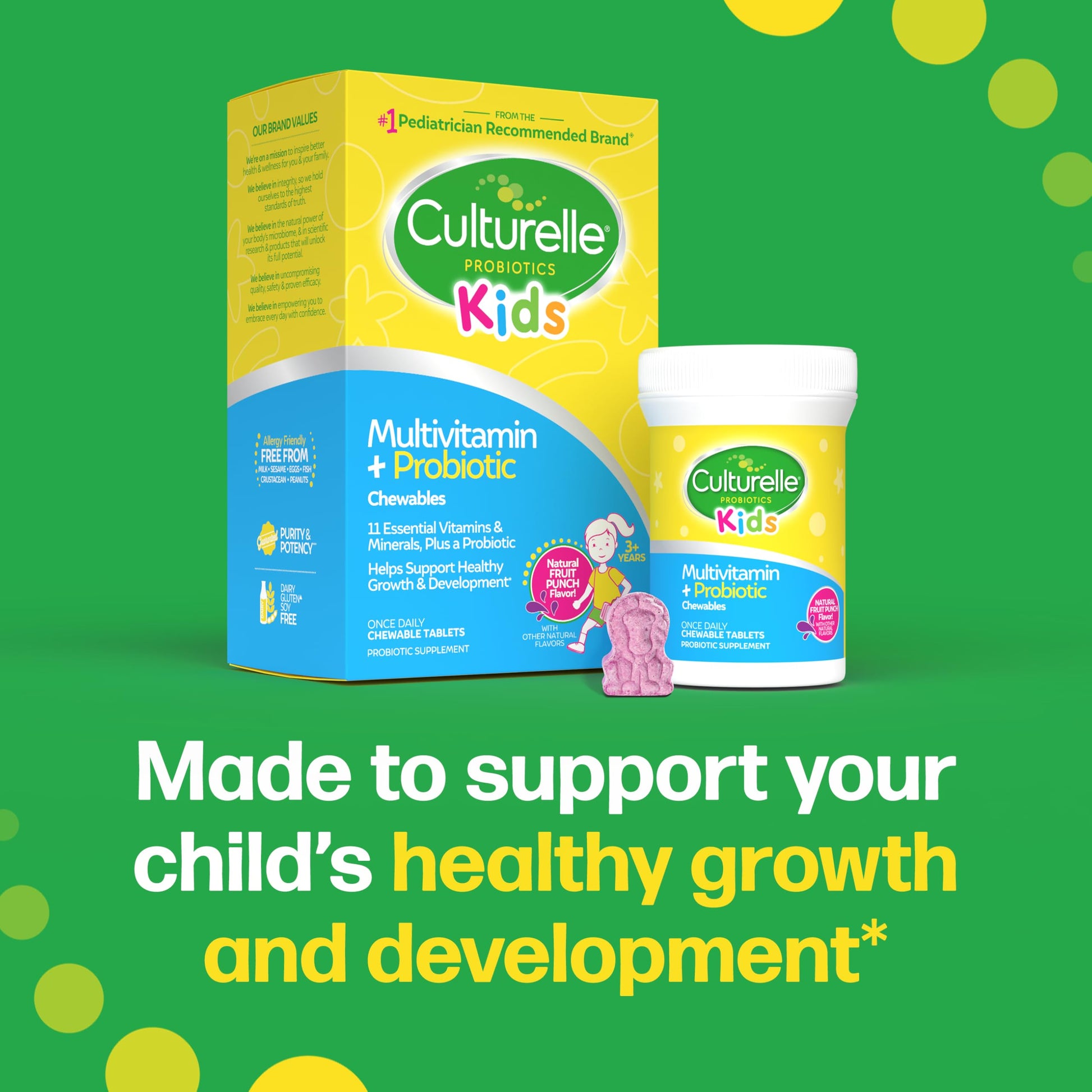 Culturelle Kids Complete Chewable Multivitamin + Probiotic For Kids, Ages 3+, 50 Count, Digestive Health, Oral Health & Immune Support Culturelle buy supplements canada