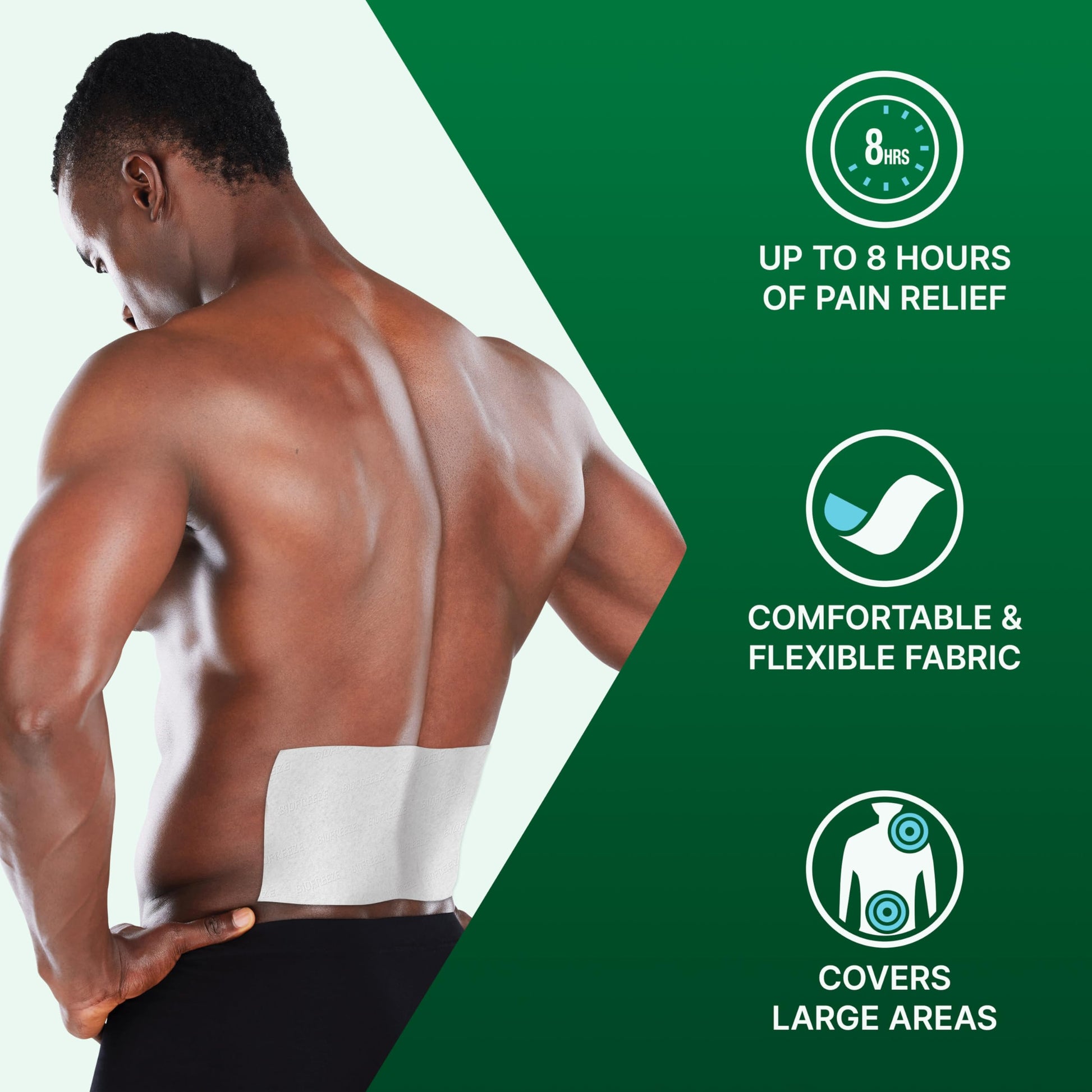 Biofreeze XL Pain Relief Patches, Menthol Pain Patches for Lower Back, Neck, Knee, & Shoulder, Comfortable & Flexible Fabric Stays in Place, 4 ct Biofreeze buy supplements canada