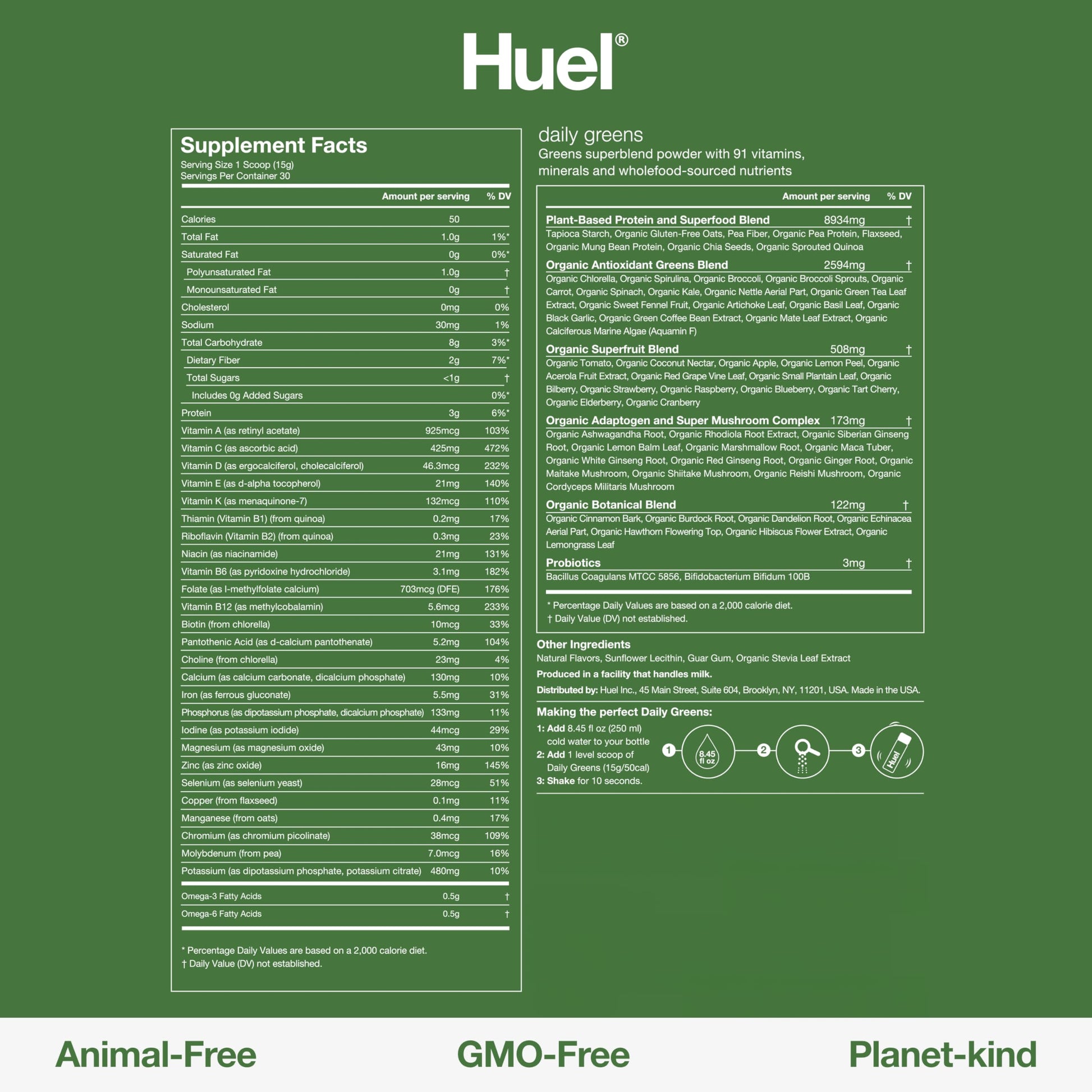 Huel Daily Greens | Superfood Greens Powder | 91 Vitamins, Minerals, and Wholefood Huel buy supplements canada