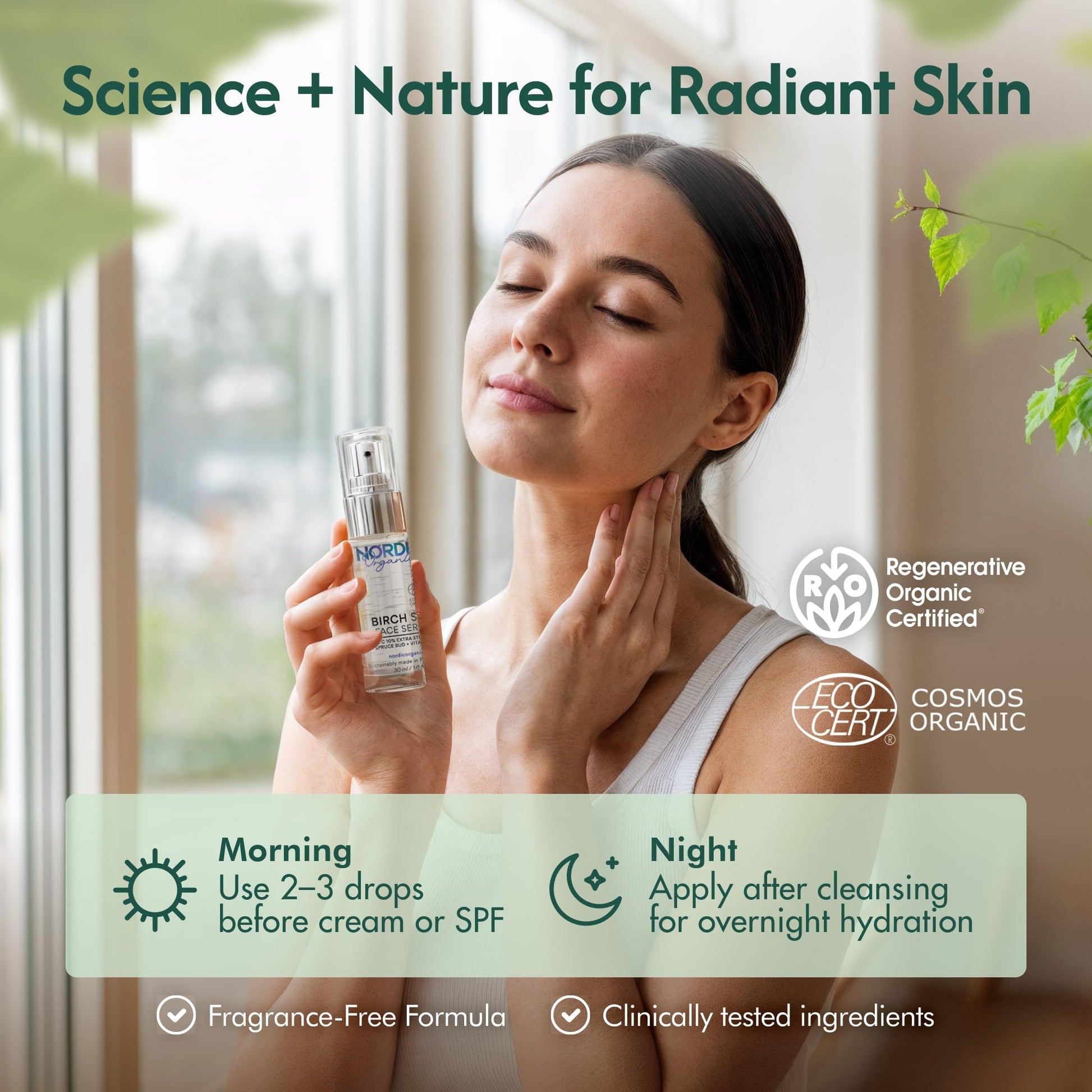 Nordic Organic Birch Sap Face Mist – COSMOS Certified Organic Formula with Hyaluronic Acid & Chaga Mushroom, Fragrance Free, Made in Finland 3.38 oz (100 ml), 1 Bottle Nordic Organic buy supplements canada