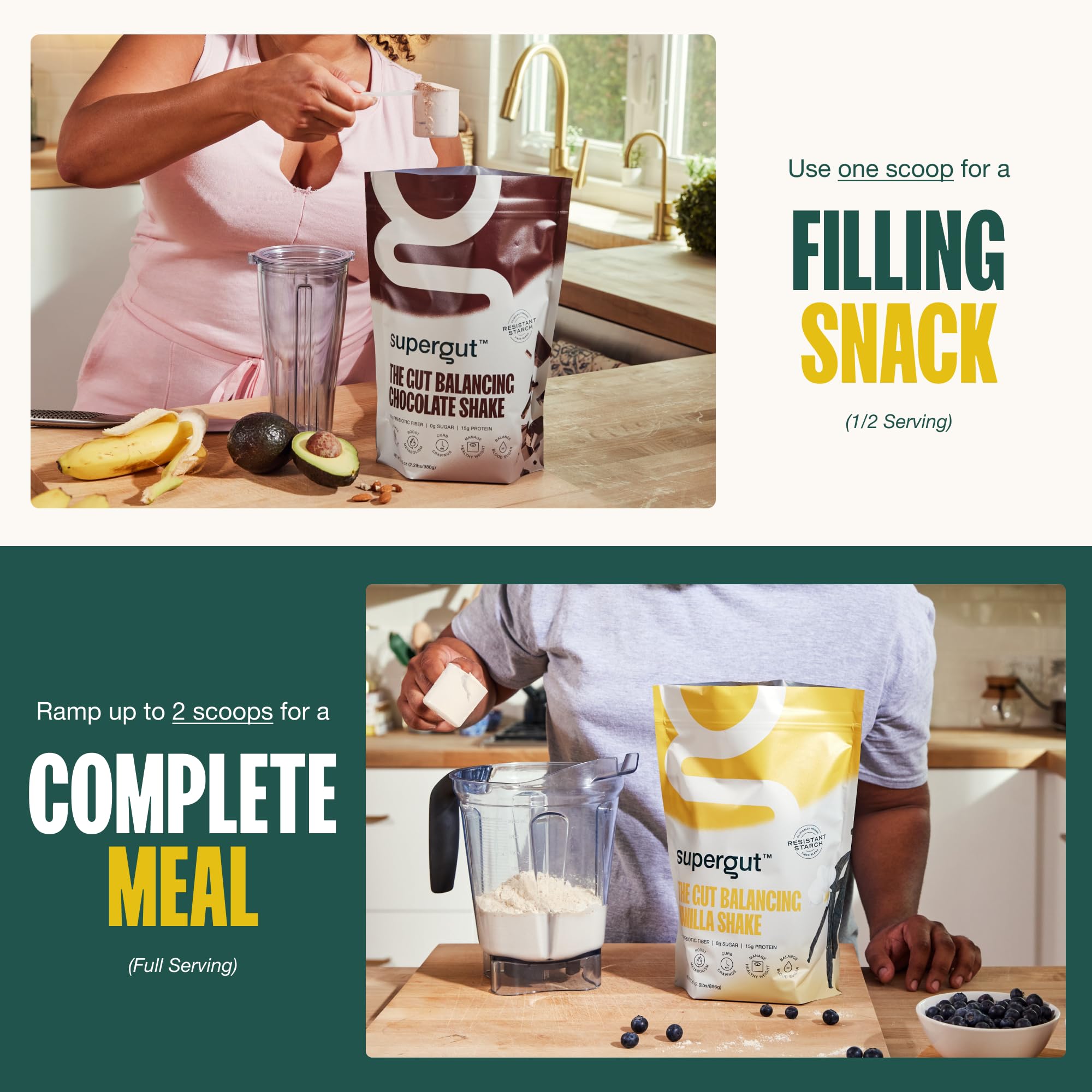 Supergut Prebiotic Shakes | Meal Replacement | Gut Health | Appetite Suppressant | High Protein and Fiber Supergut buy supplements canada