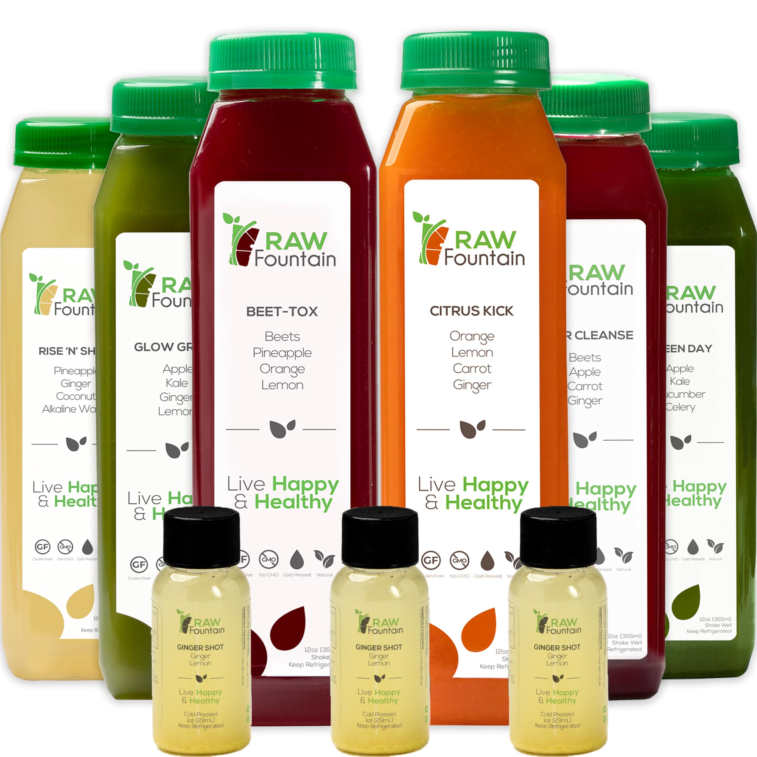 Raw Fountain 1 Day Juice Cleanse, All Natural Detox Cleanse, Cold Presssed Fruit Raw Fountain buy supplements canada