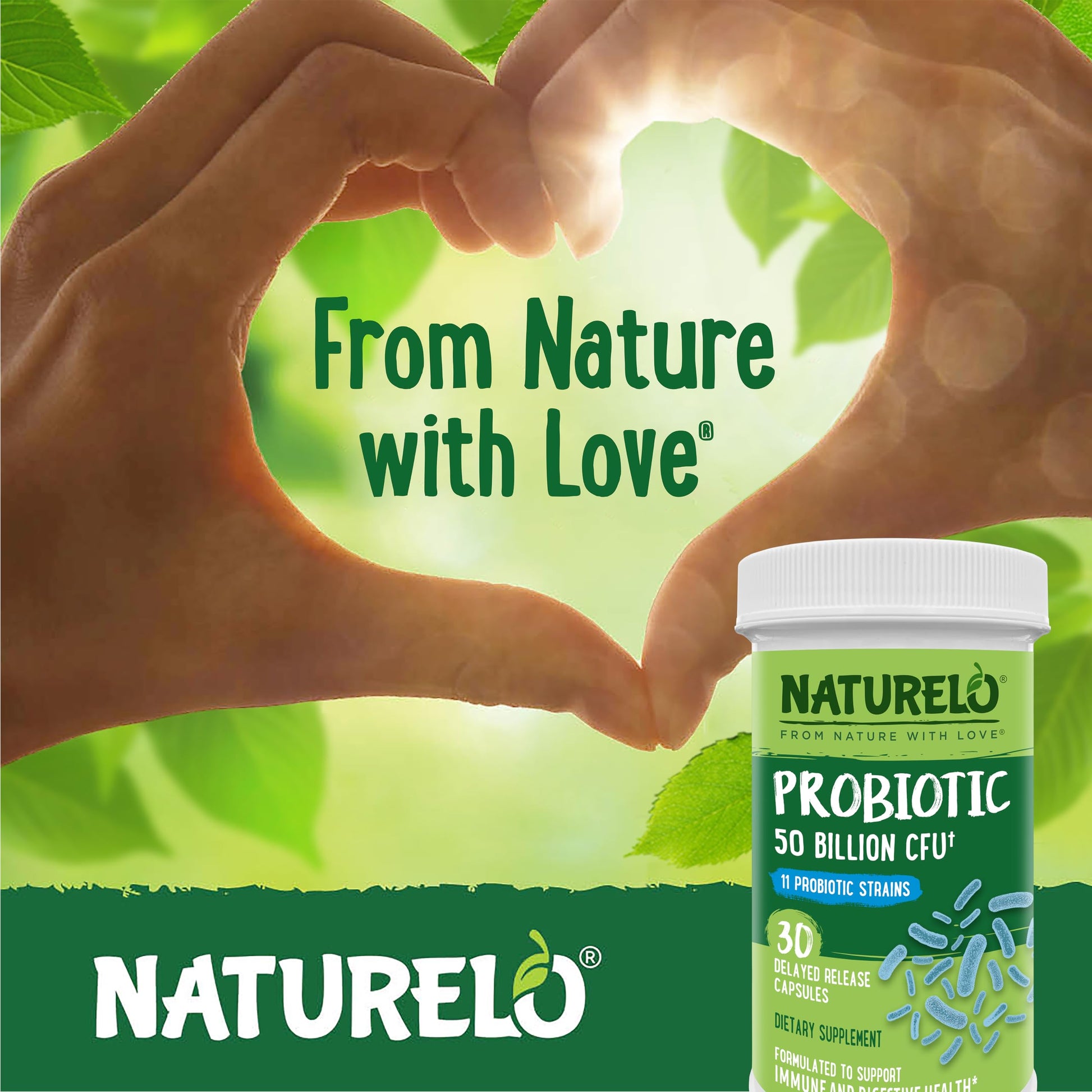 NATURELO Probiotic Supplement - 50 Billion CFU - 11 Strains - One Daily - Helps Support NATURELO buy supplements canada