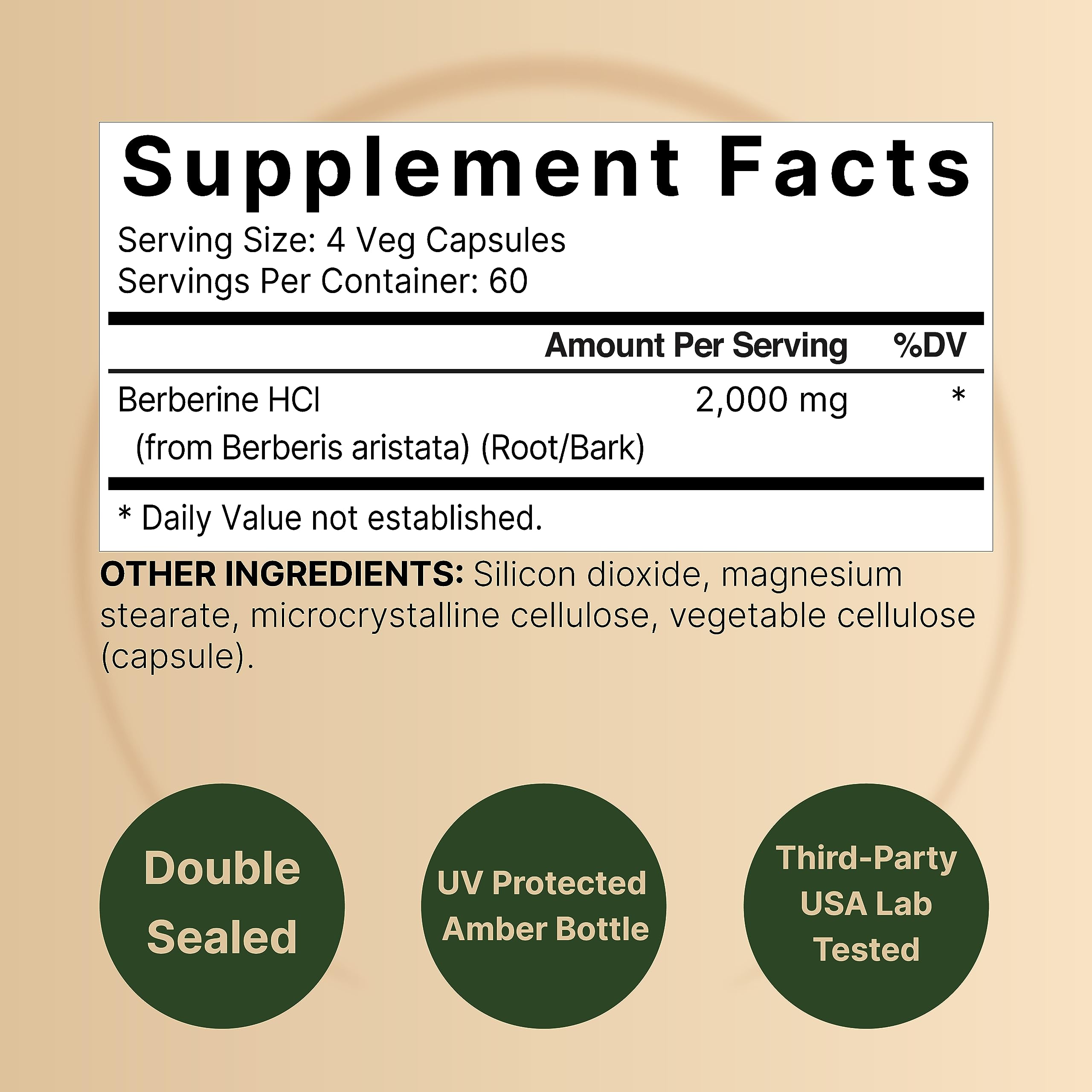 Berberine Supplement 500mg Per Capsule (2,000mg Per Serving) | 240 Veggie Capsules, 97% Pure Berberine HCL – Plant Based, Vegan, Non-GMO NatureBell buy supplements canada