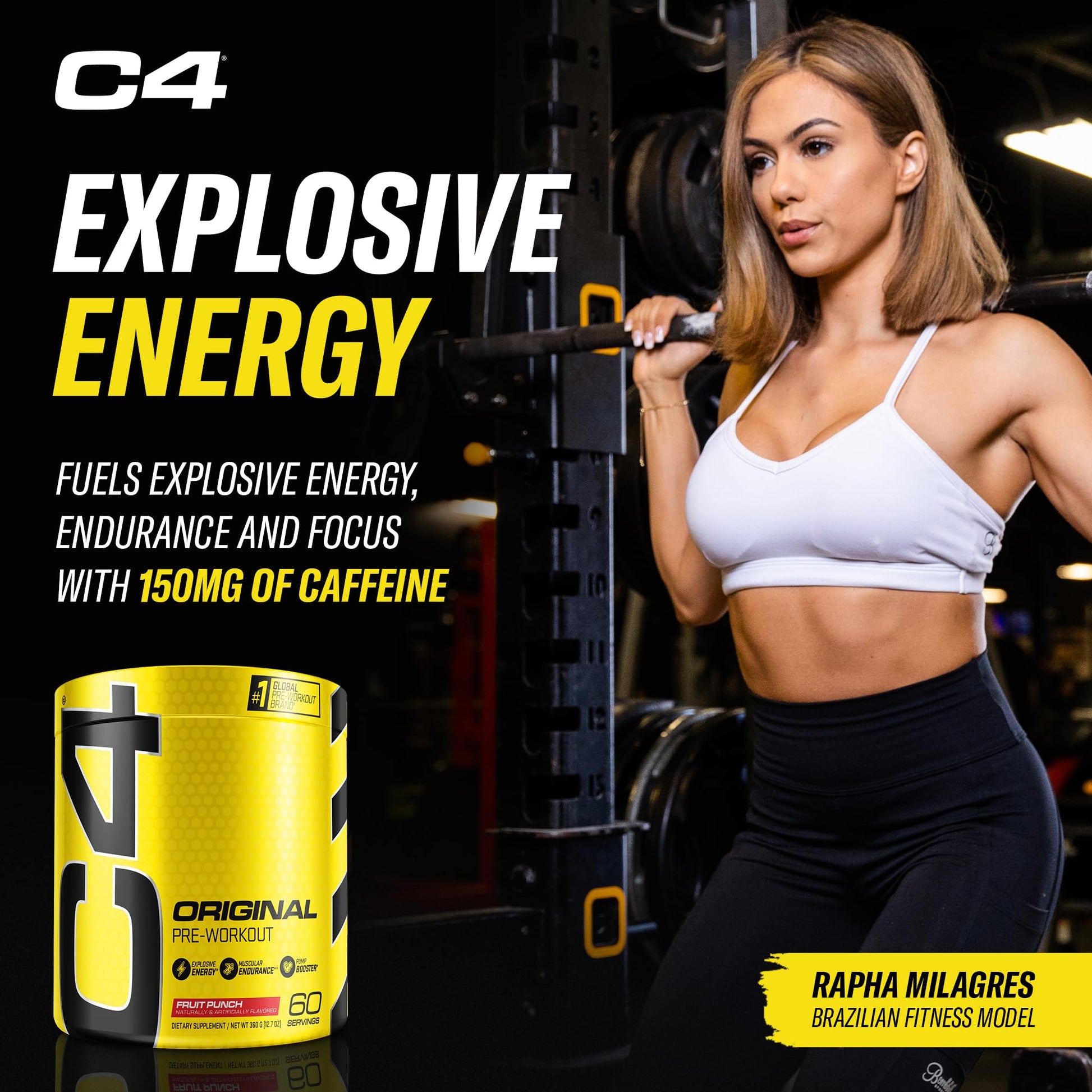 C4 Original Pre Workout Powder Fruit Punch - Vitamin C for Immune Support - Sugar Free Cellucor buy supplements canada