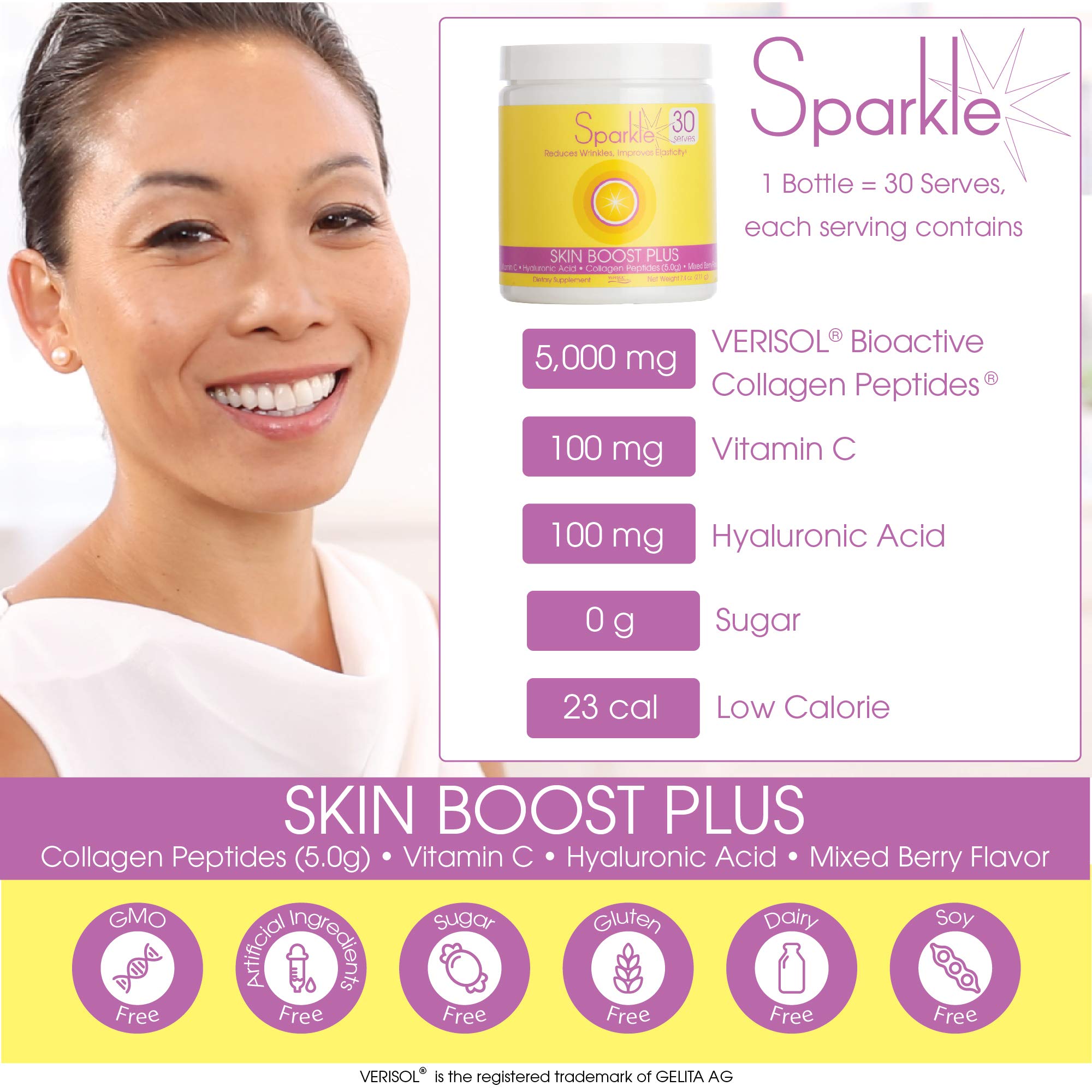 Hydrolyzed Collagen Powder - Sparkle Skin Boost Plus (Tropical Coconut Pineapple) Sparkle Collagen buy supplements canada