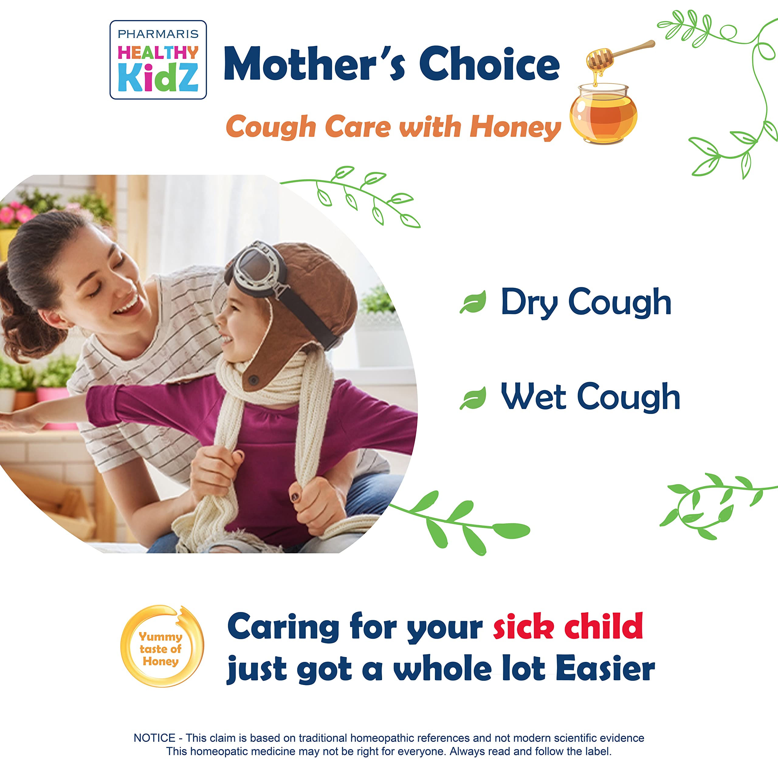 Mother’s Choice for Koff, for Dry and Wet Cough, Natural Cough Care for Kids with Honey, 125 ml PHARMARIS HEALTHY KIDZ MOTHER'S CHOICE buy supplements canada