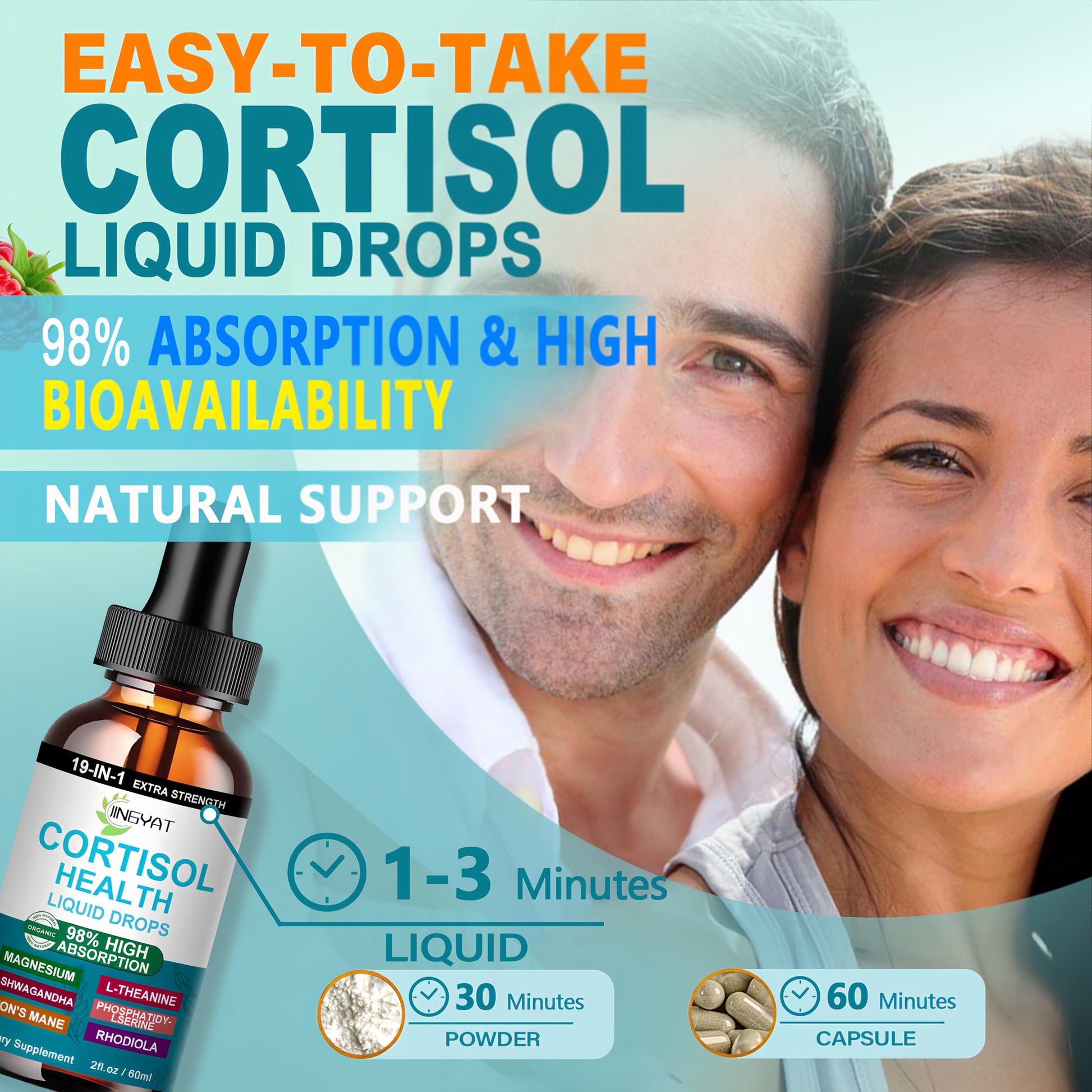 Cortisol Supplements for Women,19-in-1 Cortisol Supplement Liquid Drops w/Magnesium,L-Theanine,Ashwagandha,Omega-3, High Absorption Hormone Balanced for Women Drops - Sleep Focus Mood, Non-GMO JINGYAT buy supplements canada