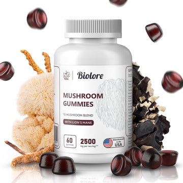 Biolore Mushroom Complex Gummies: 10 Powerful Mushrooms with Chaga, Lions Mane Biolore buy supplements canada