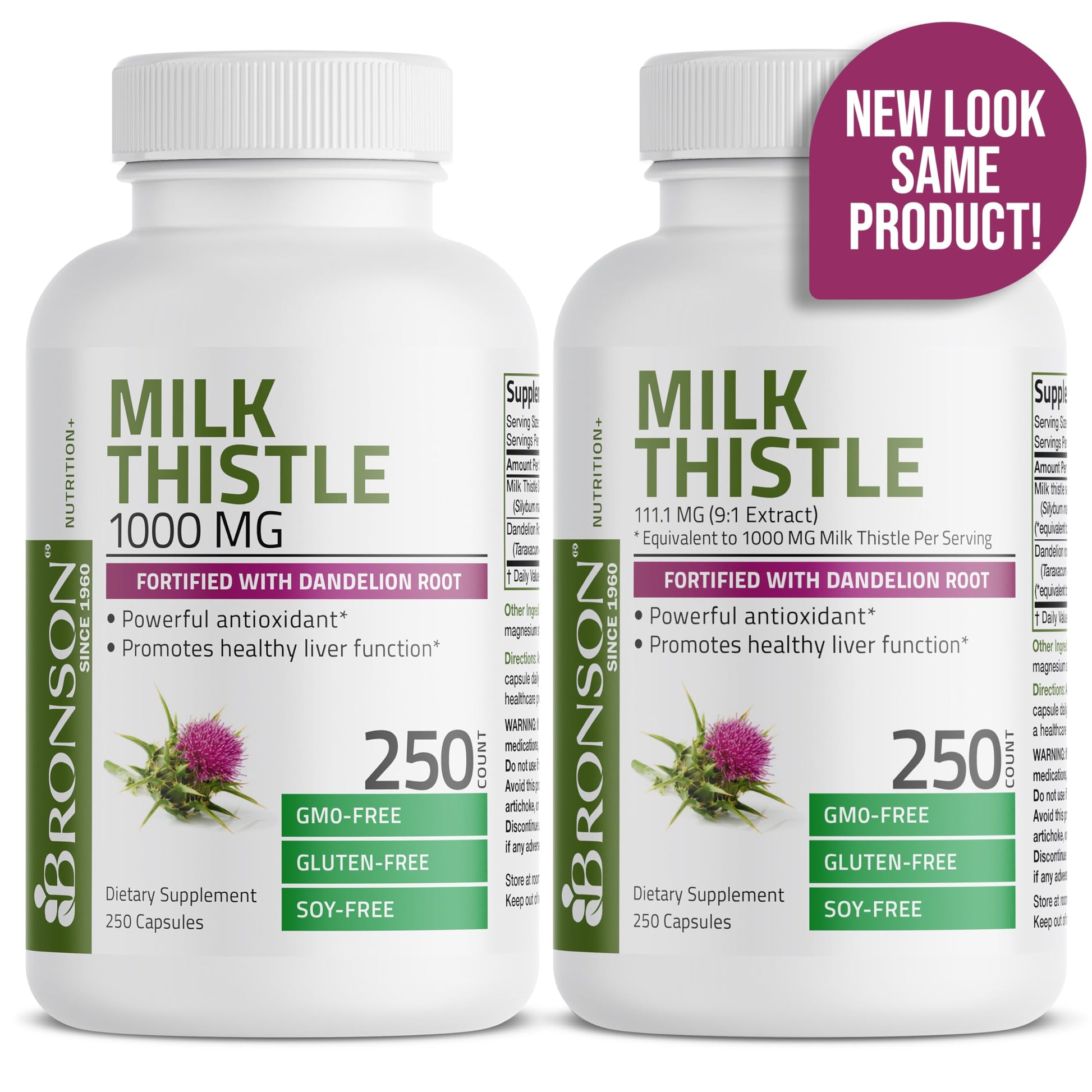 Bronson Milk Thistle Silymarin Marianum & Dandelion Root Liver Health Support Bronson buy supplements canada