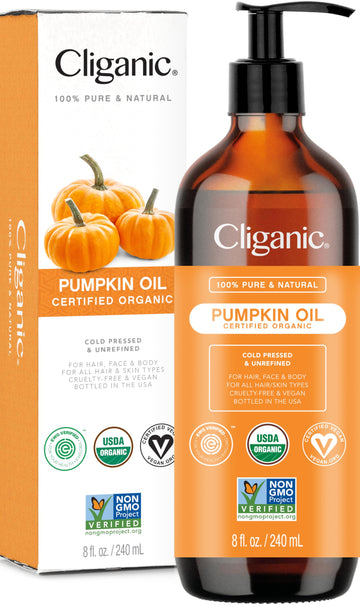 Cliganic Organic Pumpkin Seed Oil, 100% Pure - For Face & Hair | Natural Cold Pressed Unrefined Cliganic buy supplements canada