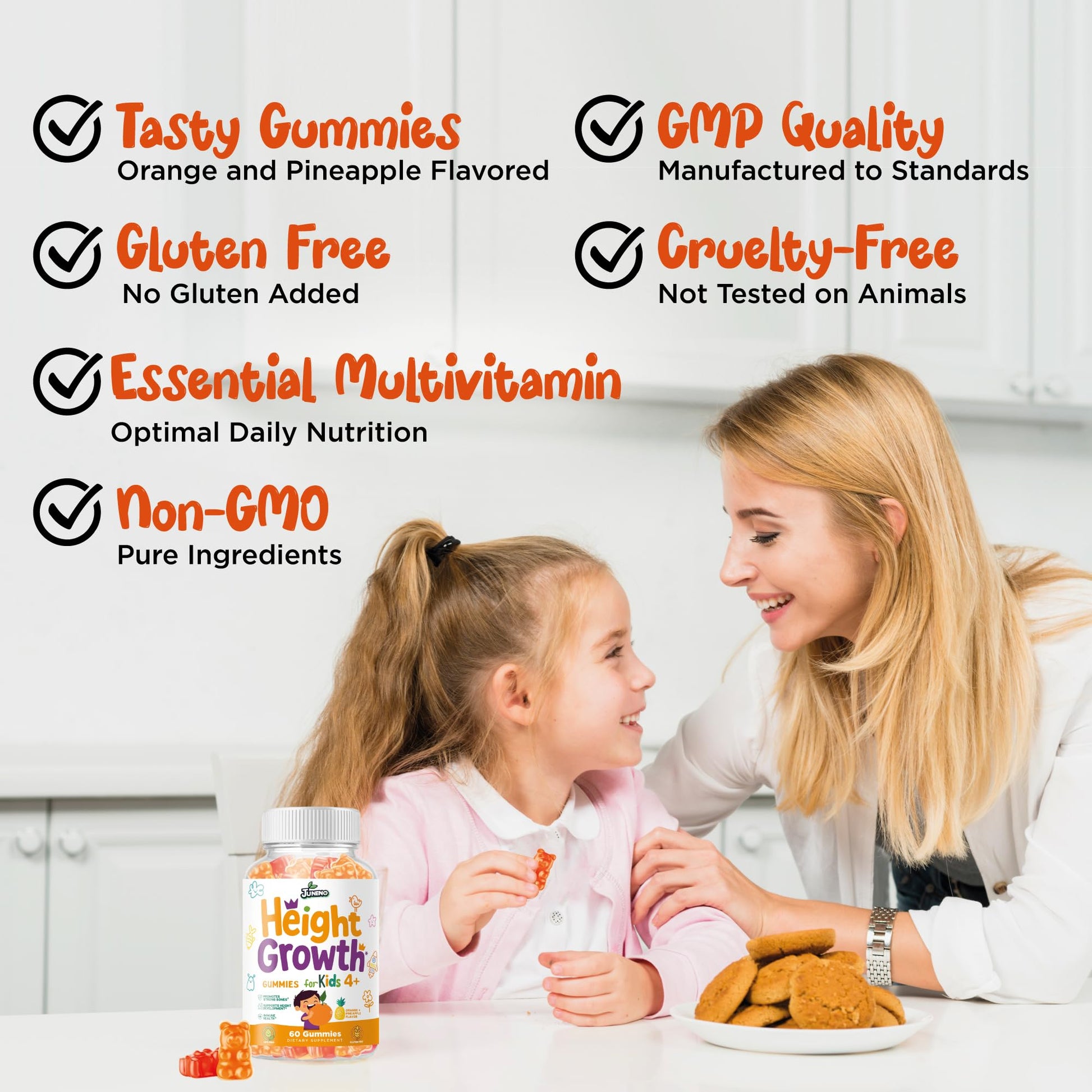 Juneno Height Growth Vitamins Supplement Gummies - Grow Taller for Teens Kids Boys Girls - Natural Height Increaser Maximizer Multivitamin Juneno buy supplements canada