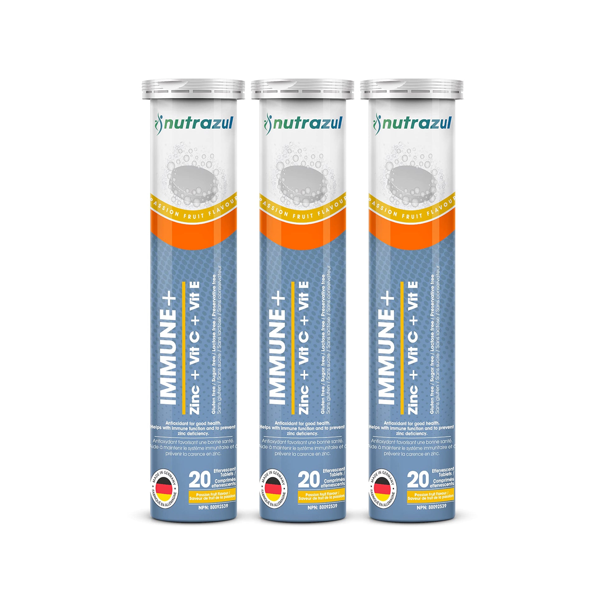 nutrazul Immune+ Effervescent Tablets, Vitamin C, Vitamin E & Zinc Supplement, Supports Overall Wellness with a VIT C, VIT E & Zinc Blend nutrazul buy supplements canada
