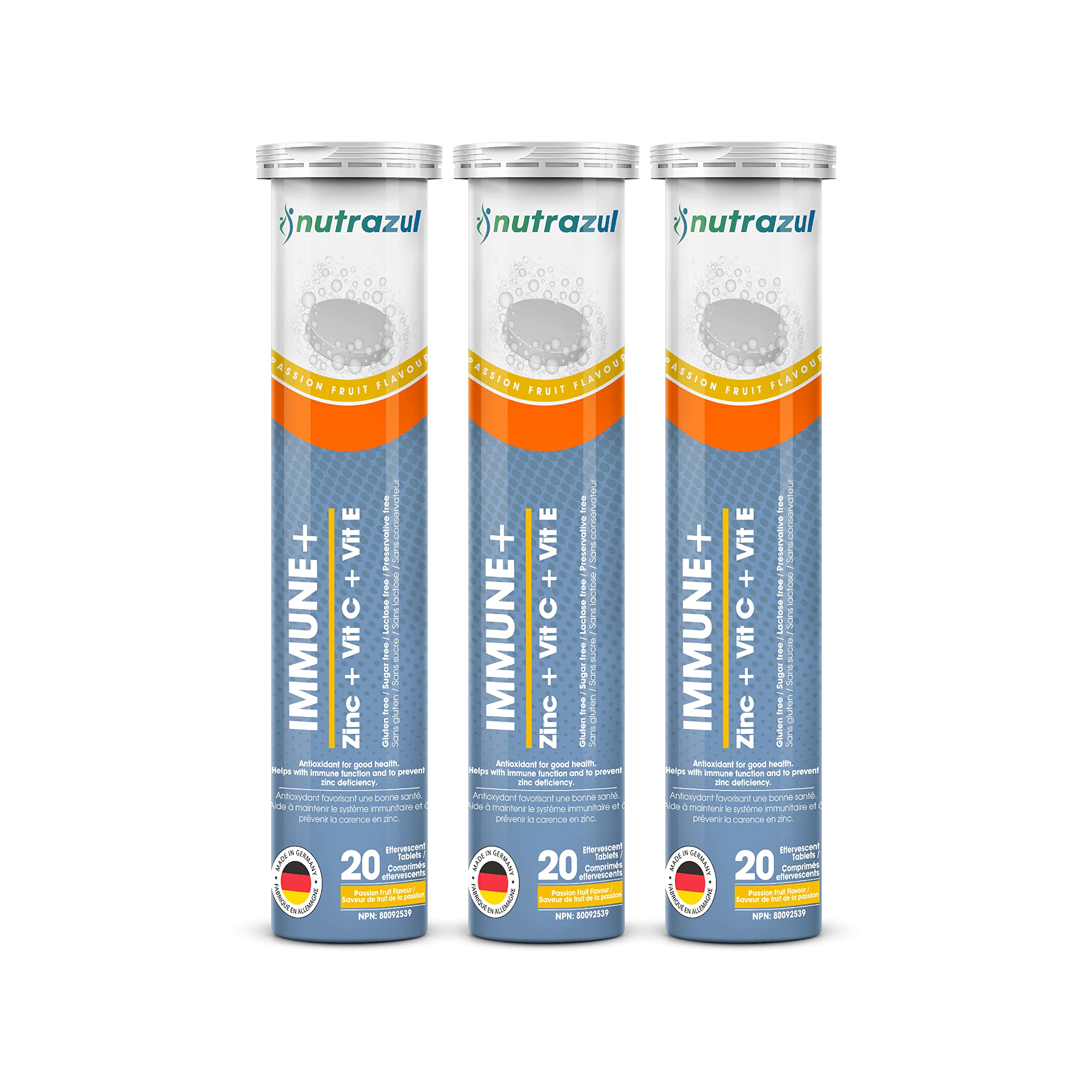 nutrazul Immune+ Effervescent Tablets, Vitamin C, Vitamin E & Zinc Supplement, Supports Overall Wellness with a VIT C, VIT E & Zinc Blend nutrazul buy supplements canada