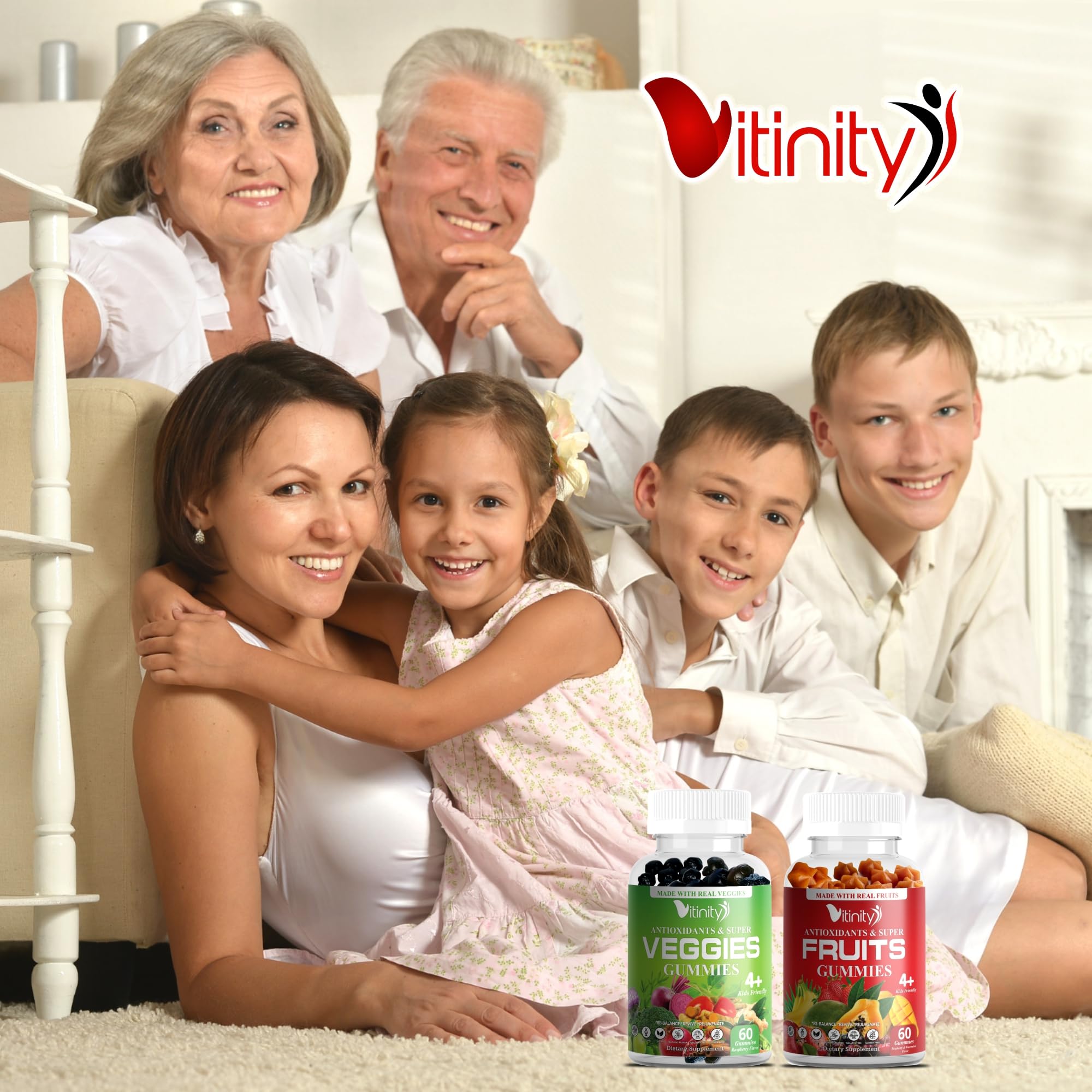 VITINITY Made with Real Fruit-Real Veggie Gummies-Superfood Vegetable Vitamin Sup VITINITY buy supplements canada