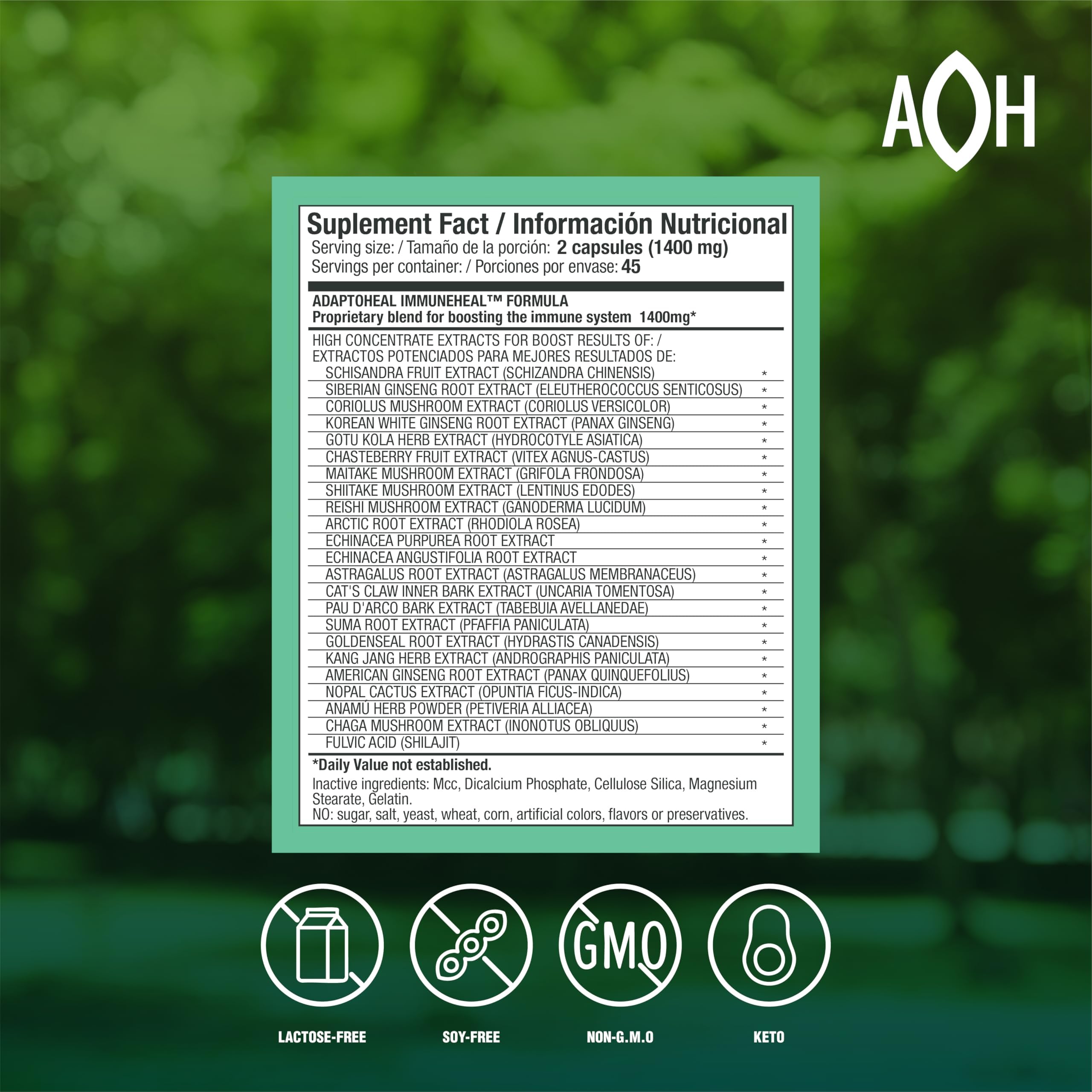 ADAPTOHEAL - Immuneheal – Adaptogen, Immune System Booster Supplement with Schisandra Chinensis, Ginseng and Mushroom Extract (90 Capsules) ADAPTOHEAL buy supplements canada
