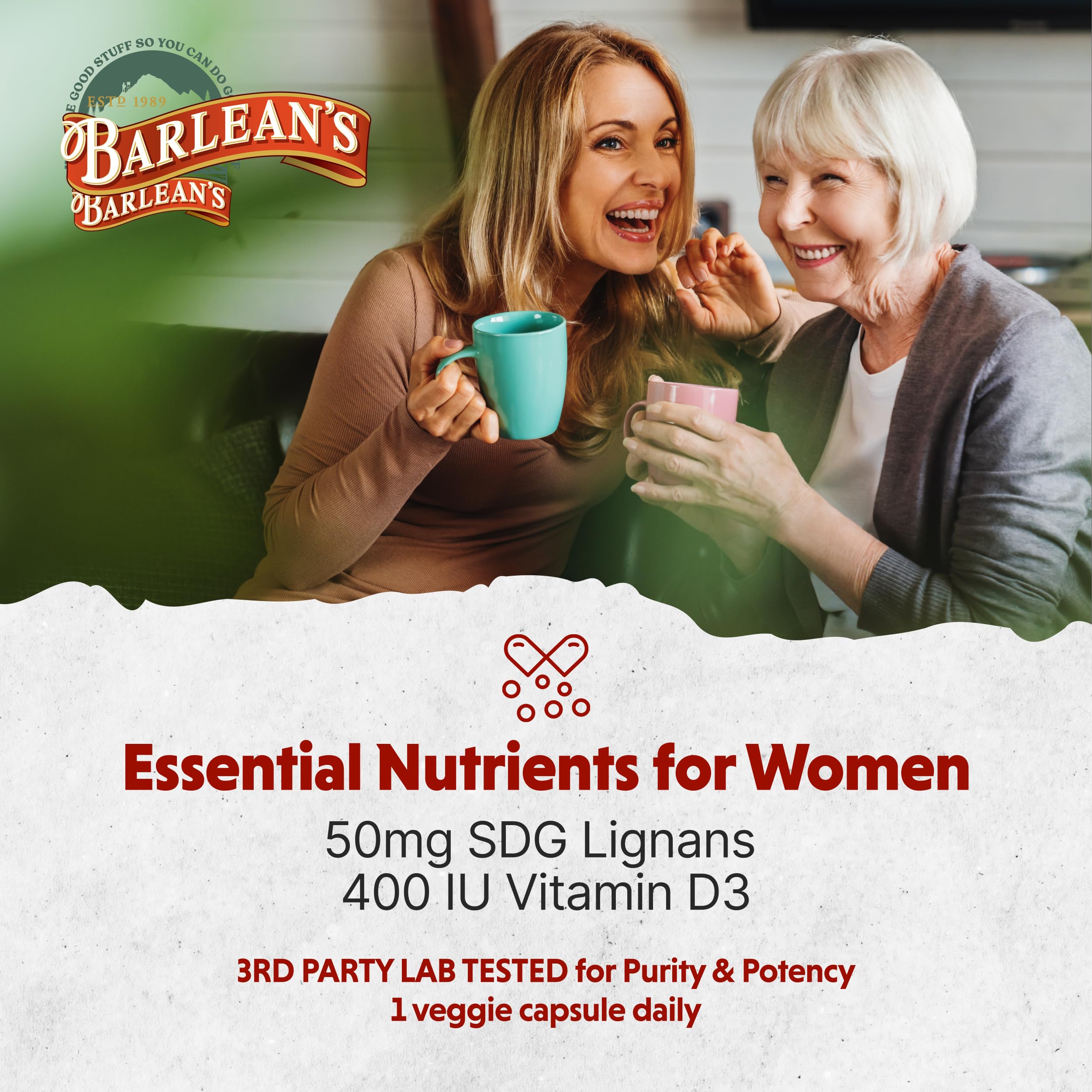 Brevail Plant Lignan Extract Capsules, Proactive Breast Health Supplement with 50 mg SDG Lignans from Flax Seed Hulls for Healthy Estrogen Balance and PMS Mood Support Pills, 30 Count Barlean's buy supplements canada
