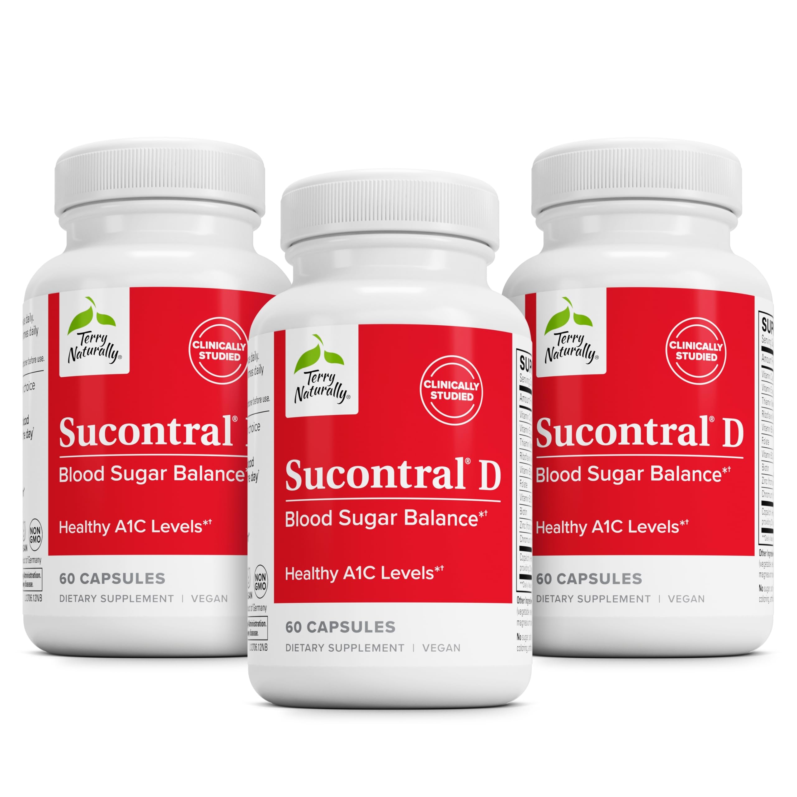Terry Naturally Sucontral D - B-Complex & Folate Supplement - Carbohydrate Metabolism Support - Vitamin & Mineral Supplement with Zinc & Chromium - 60 Capsules (Pack of 3) Terry Naturally buy supplements canada