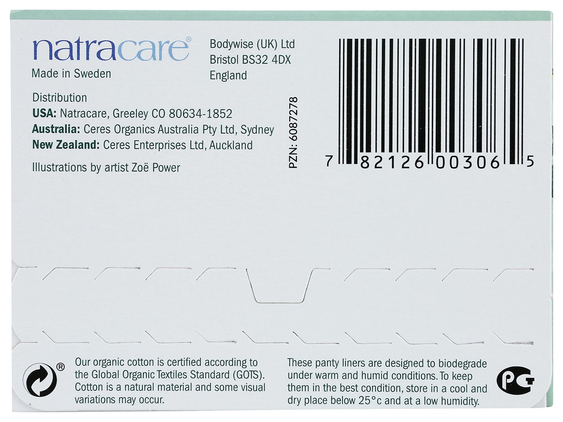 Natracare Natural Organic Curved Panty Liners, with Certified Organic Cotton, Ecologically Certified NATRACARE buy supplements canada