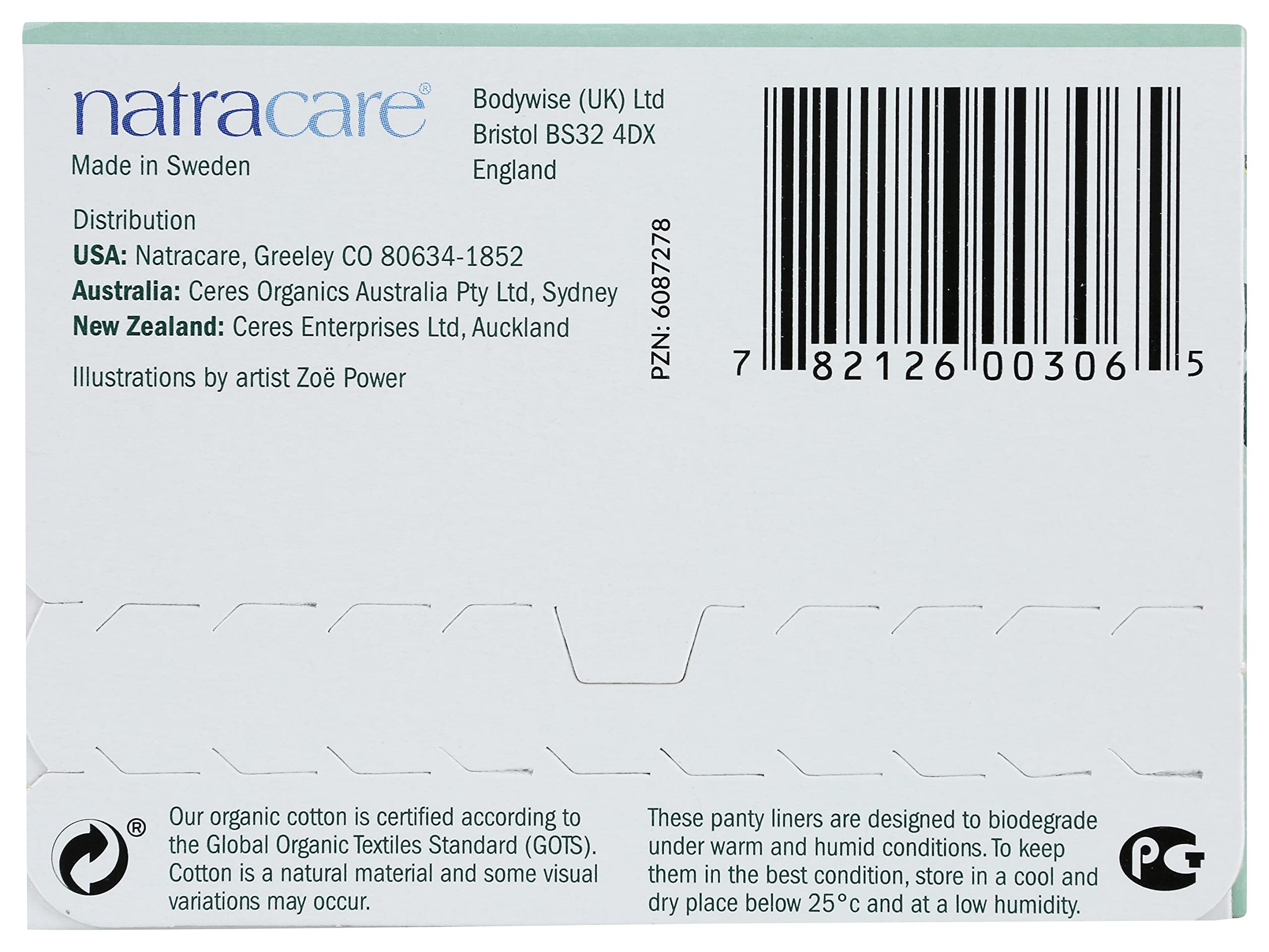 Natracare Natural Organic Curved Panty Liners, with Certified Organic Cotton, Ecologically Certified NATRACARE buy supplements canada