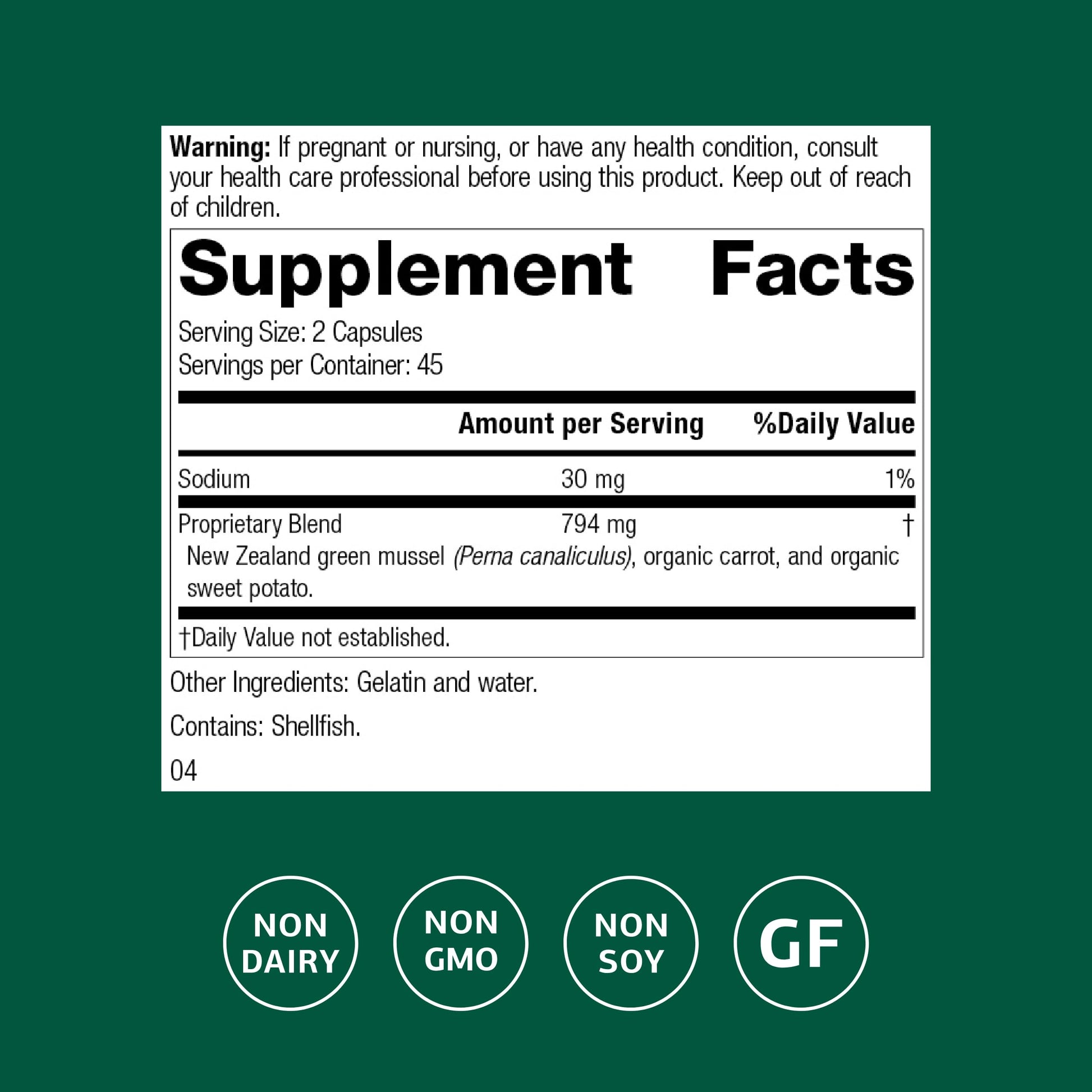 Standard Process Nutrimere - Supports Joint Health - Joint Supplement with Perna Canaliculus & New Zealand Green Mussel - Gluten-Free, Non-Soy & Non-Dairy - 90 Capsules Standard Process Inc. buy supplements canada