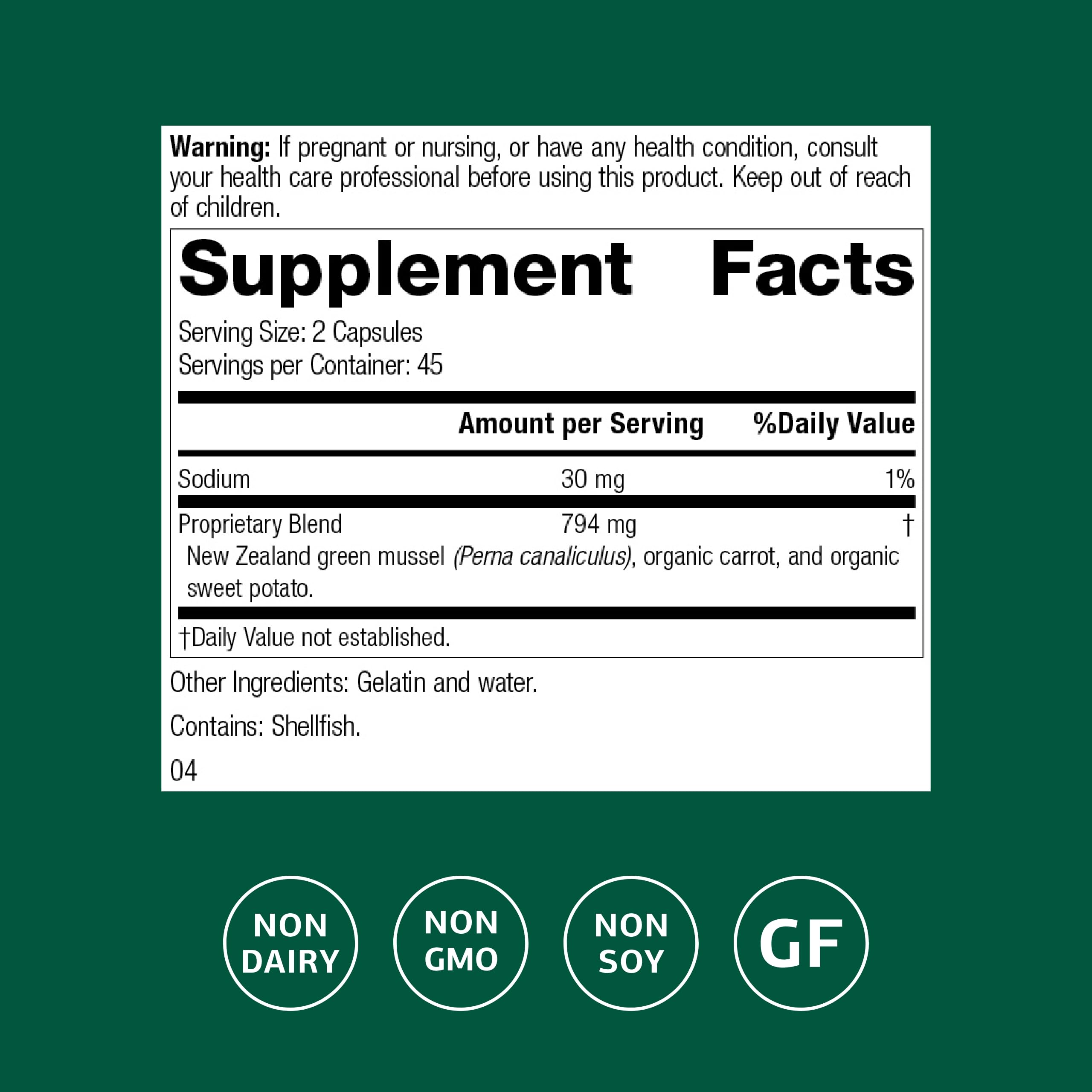 Standard Process Nutrimere - Supports Joint Health - Joint Supplement with Perna Canaliculus & New Zealand Green Mussel - Gluten-Free, Non-Soy & Non-Dairy - 90 Capsules Standard Process Inc. buy supplements canada