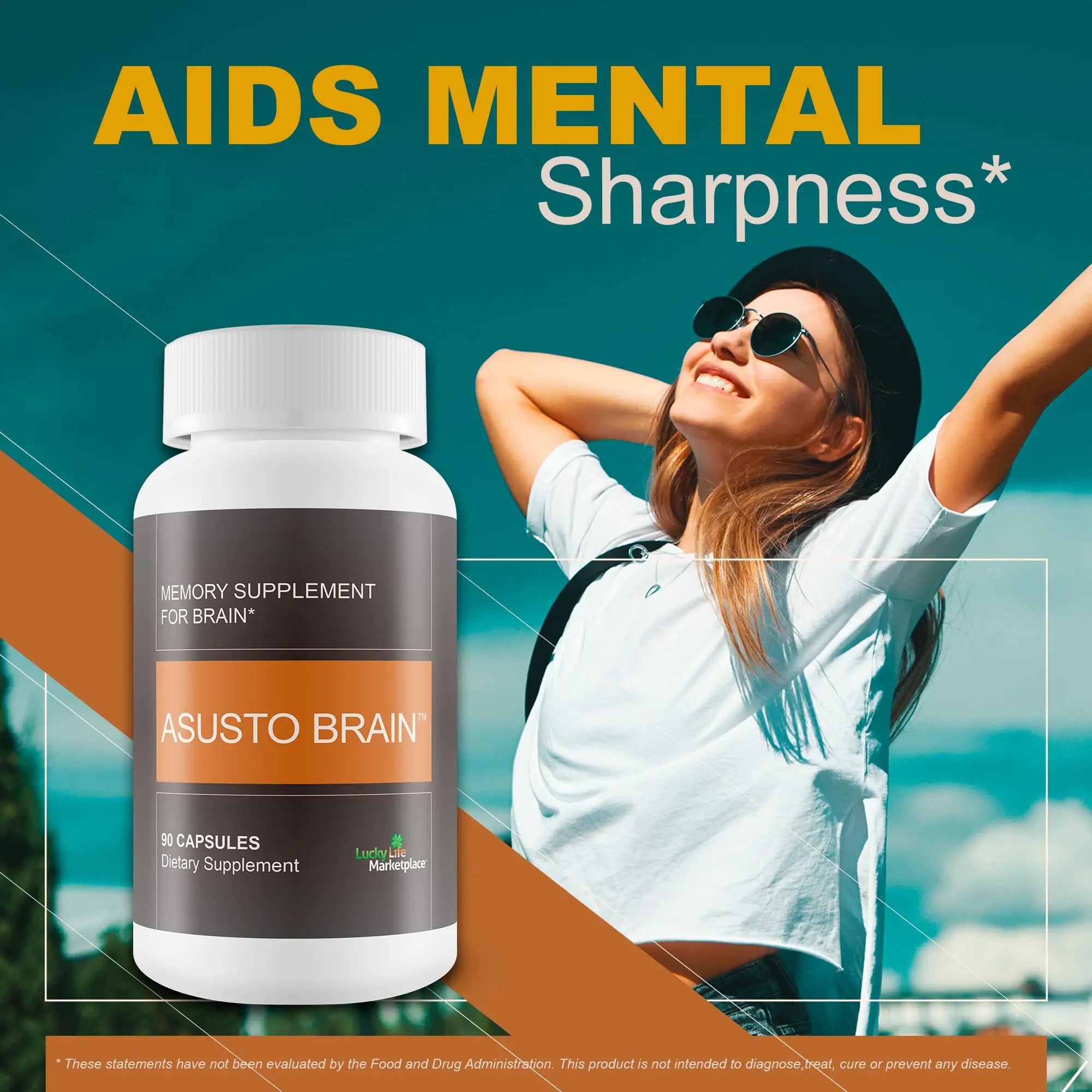 Asusto Memory Supplement for Brain - Improved Capsule Formula - Natural Brain, Memory, & Focus Support - Brain Support - Brain Supplement - Nootropic - Natural Asusto Sandalwood Improved Formula Generic buy supplements canada