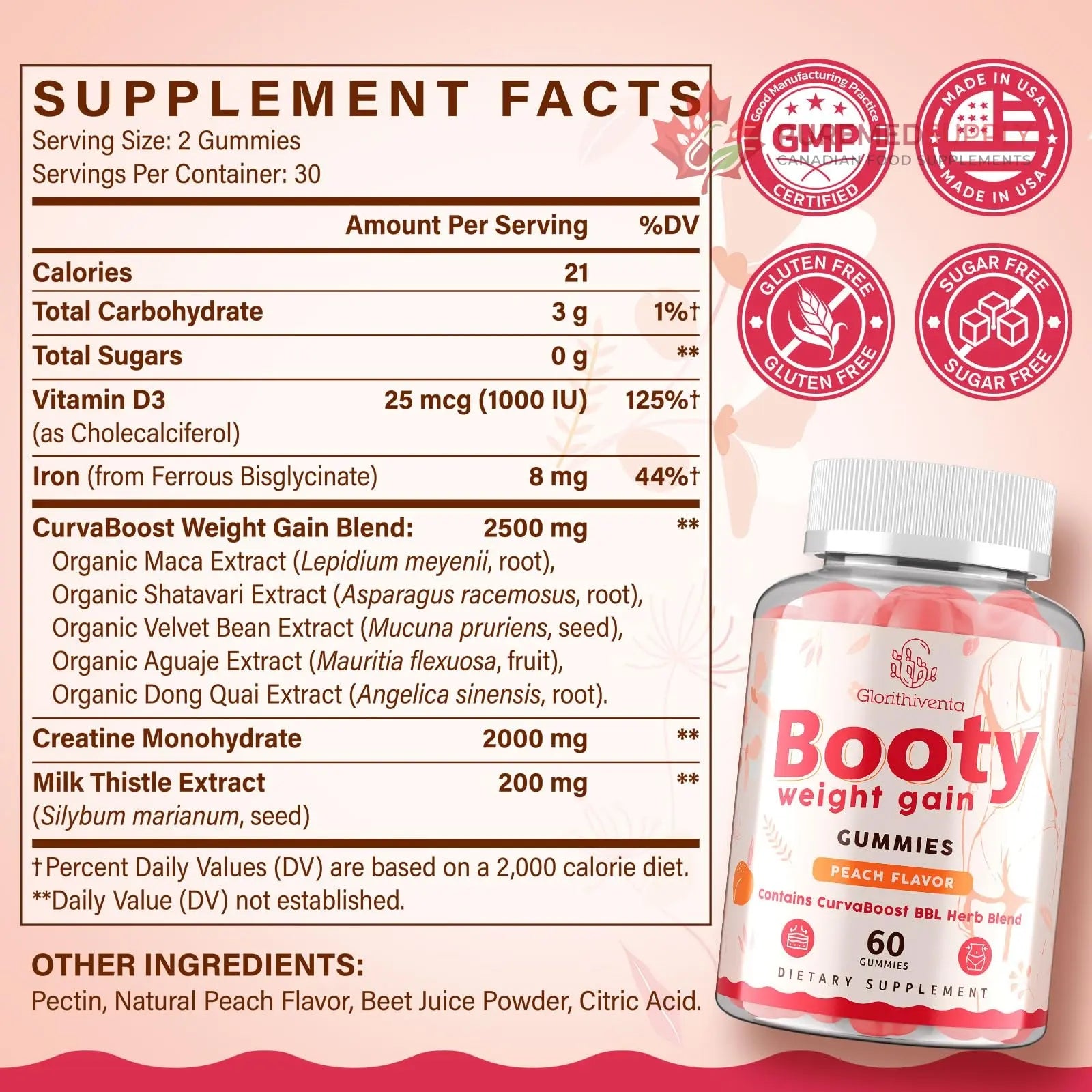 Glorithiventa Cholesterol & Booty Gummies Supplement Bundle - Plant Sterols & Stanols + CurvaBoost BBL Herb Blend & Creatine Monohydrate - Cholesterol Normal Level, Booty, Curves & Energy Glorithiventa buy supplements canada