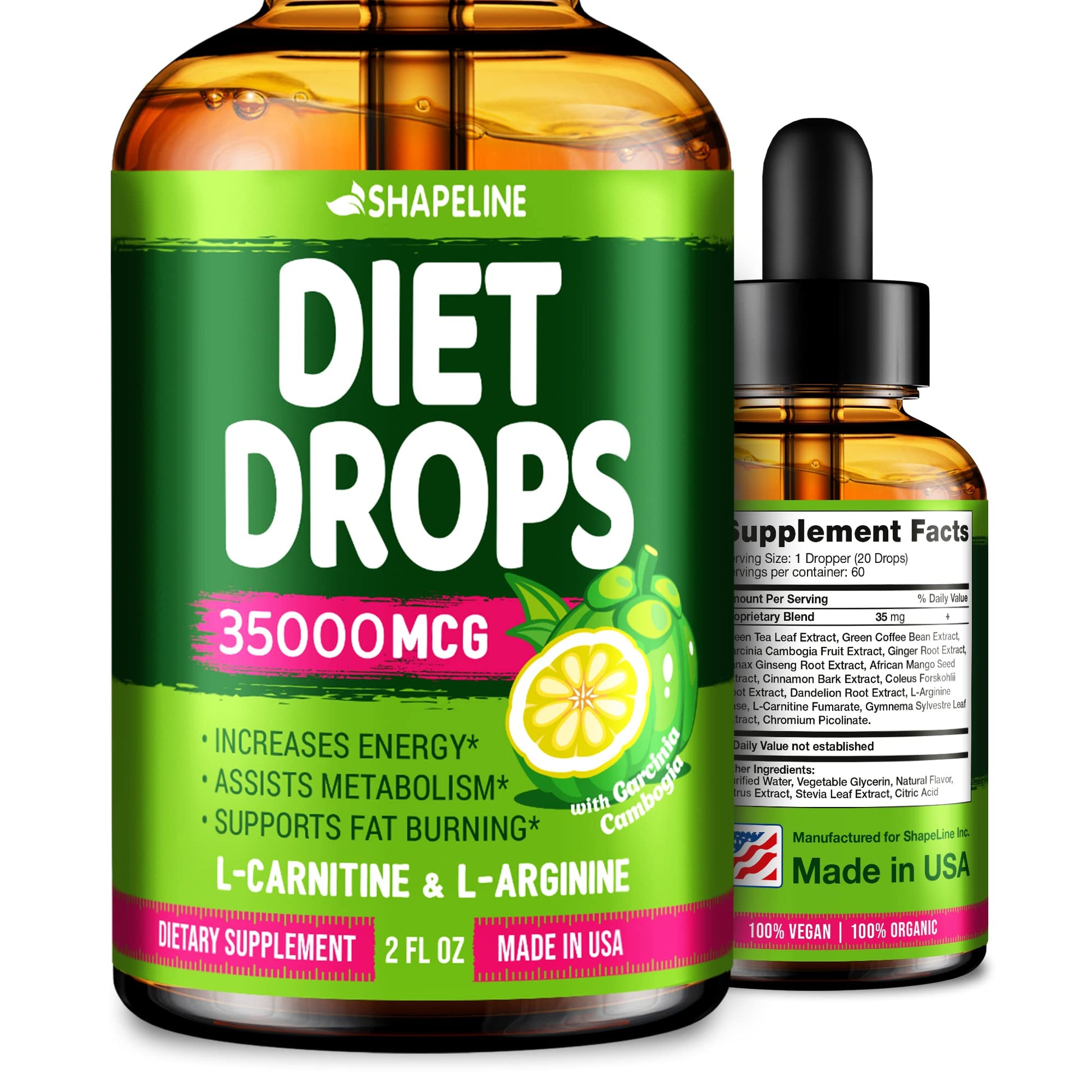 SHAPELINE Weight Loss Drops - Diet Drops 1 Fl Oz & 2 Fl Oz - Made in The USA - Appetite SHAPELINE buy supplements canada