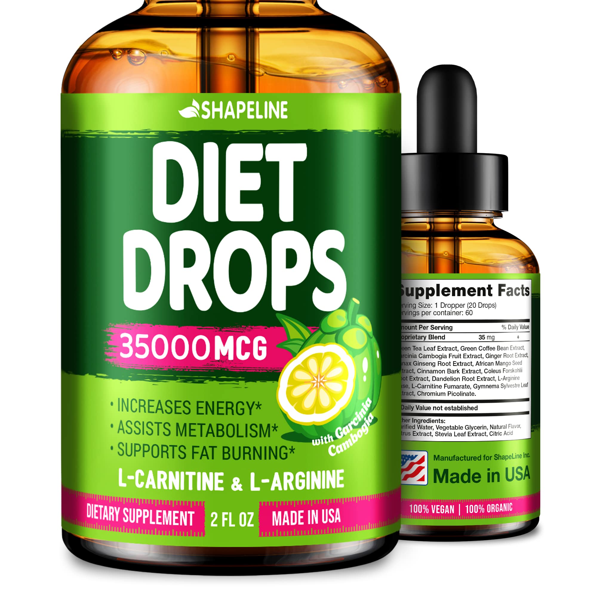 SHAPELINE Weight Loss Drops - Diet Drops 1 Fl Oz & 2 Fl Oz - Made in The USA - Appetite SHAPELINE buy supplements canada