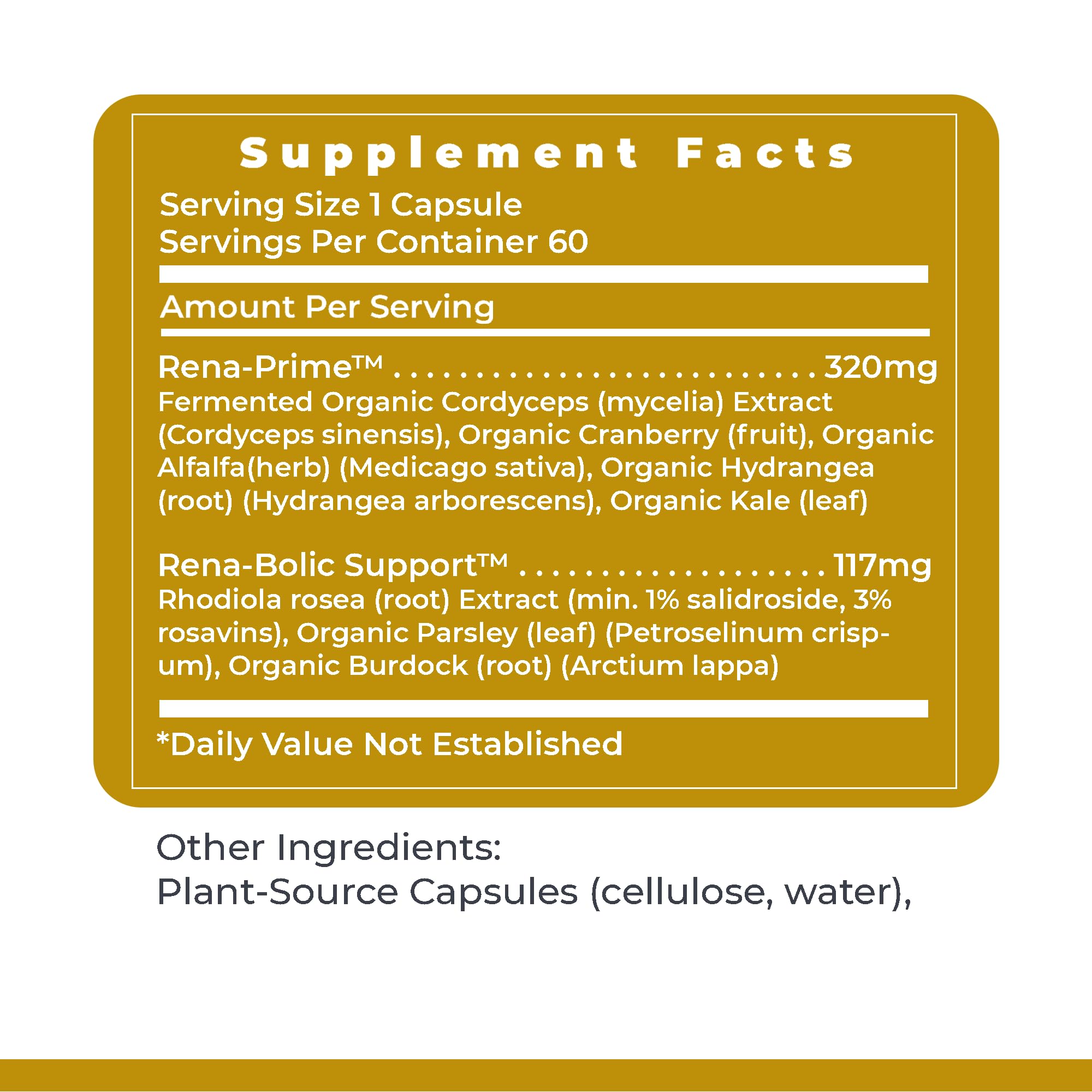 Premier Research Labs RenaVen - Premier Kidney Support for Kidney Cleanse Detox and Repair | Improve Kidney Function and Urinary Support with Fermented Cordyceps - 60 Plant-Source Capsules Premier Research Labs buy supplements canada