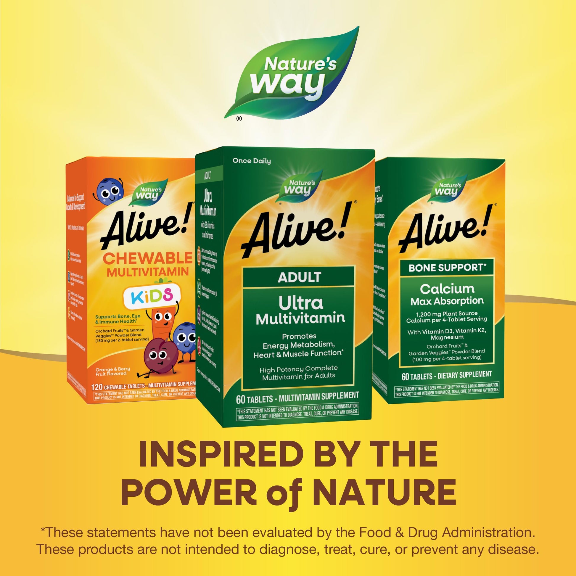Nature's Way Alive! Adult Ultra Multivitamins, Promotes Energy Metabolism, Heart & Muscle Function*, with B-Vitamins Including Methylated B12, Gluten Free, 60 Tablets Nature's Way buy supplements canada