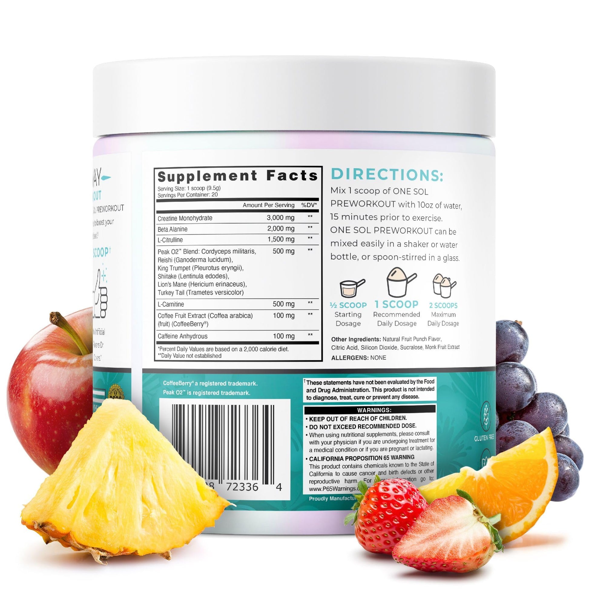 One Sol Pre-Workout for Women, Enhanced Pump & Focus, No Jitters Or Crash, Natural One Sol buy supplements canada
