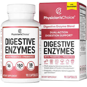 Physician's CHOICE Digestive Enzymes - Multi Enzymes, Bromelain, Organic Prebiotics Physician's CHOICE buy supplements canada