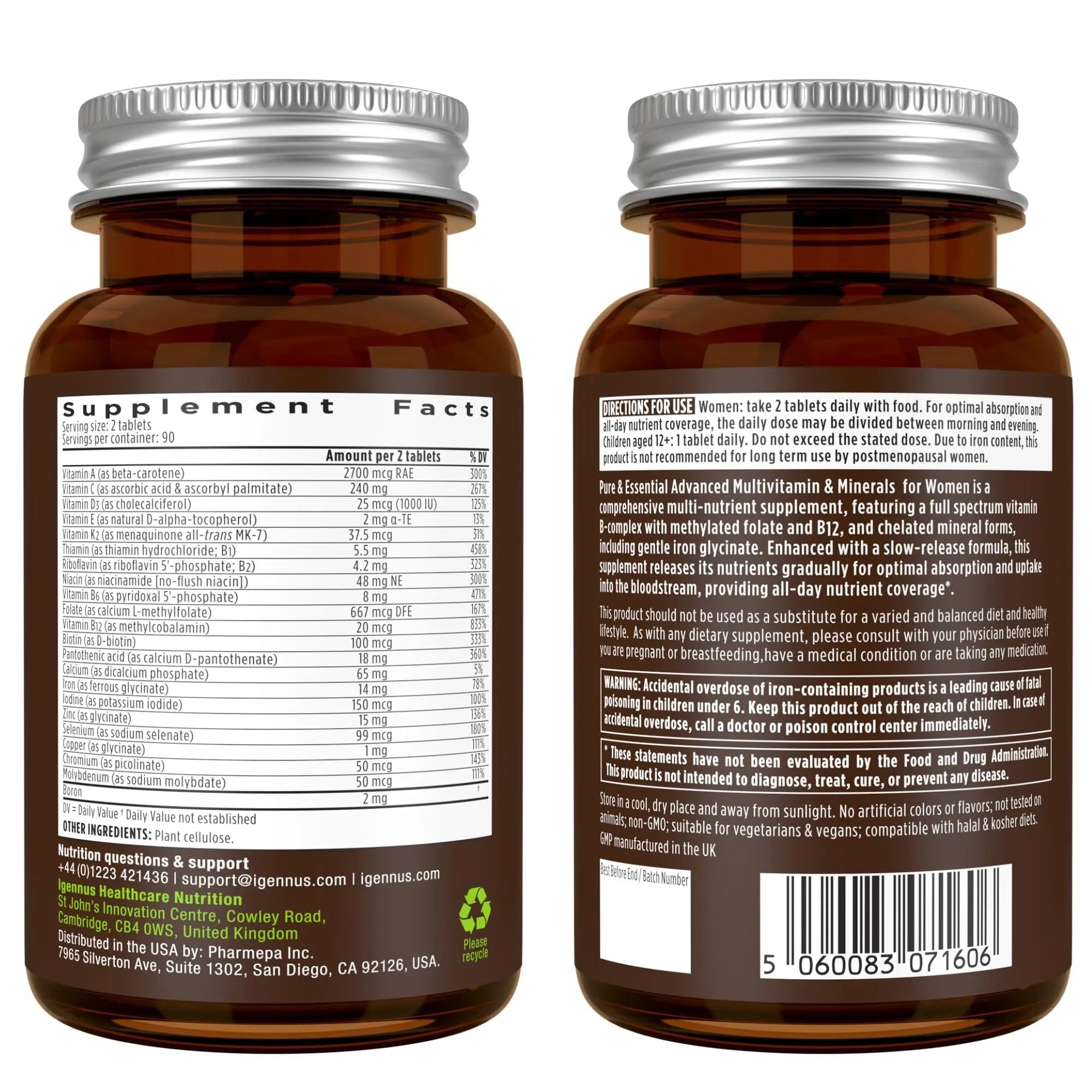 Multivitamin & Minerals for Women + High Absorption CoQ10 100mg 120 Softgels Energy Bundle, Sustained Release Advanced Multivitamin Igennus Healthcare Nutrition buy supplements canada