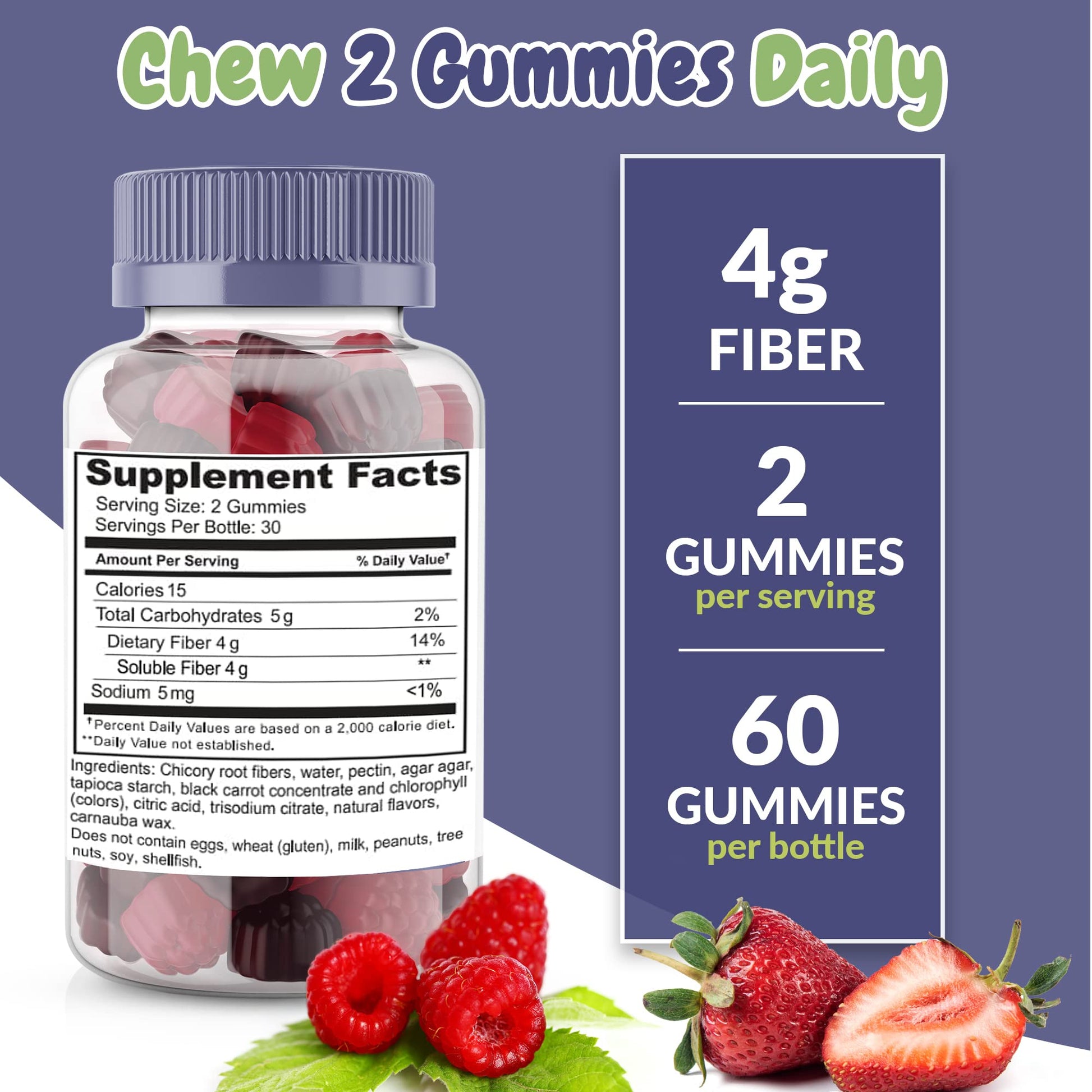 Fiber Prebiotic Gummies Sugar Free, Keto Friendly | Gut Cleansing, Digestive Health Regularity Health Supplied buy supplements canada