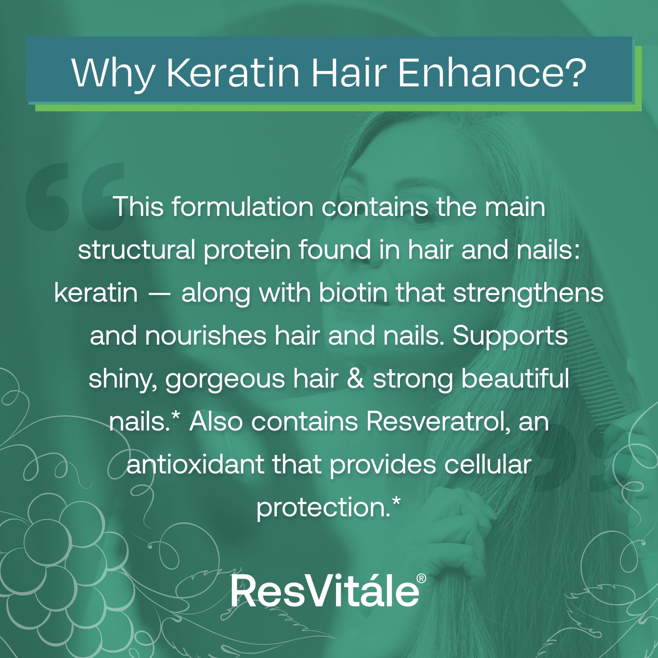 ResVitále Keratin Hair Enhance - Keratin Supplement for Hair Growth - 60 Capsules ResVitale buy supplements canada