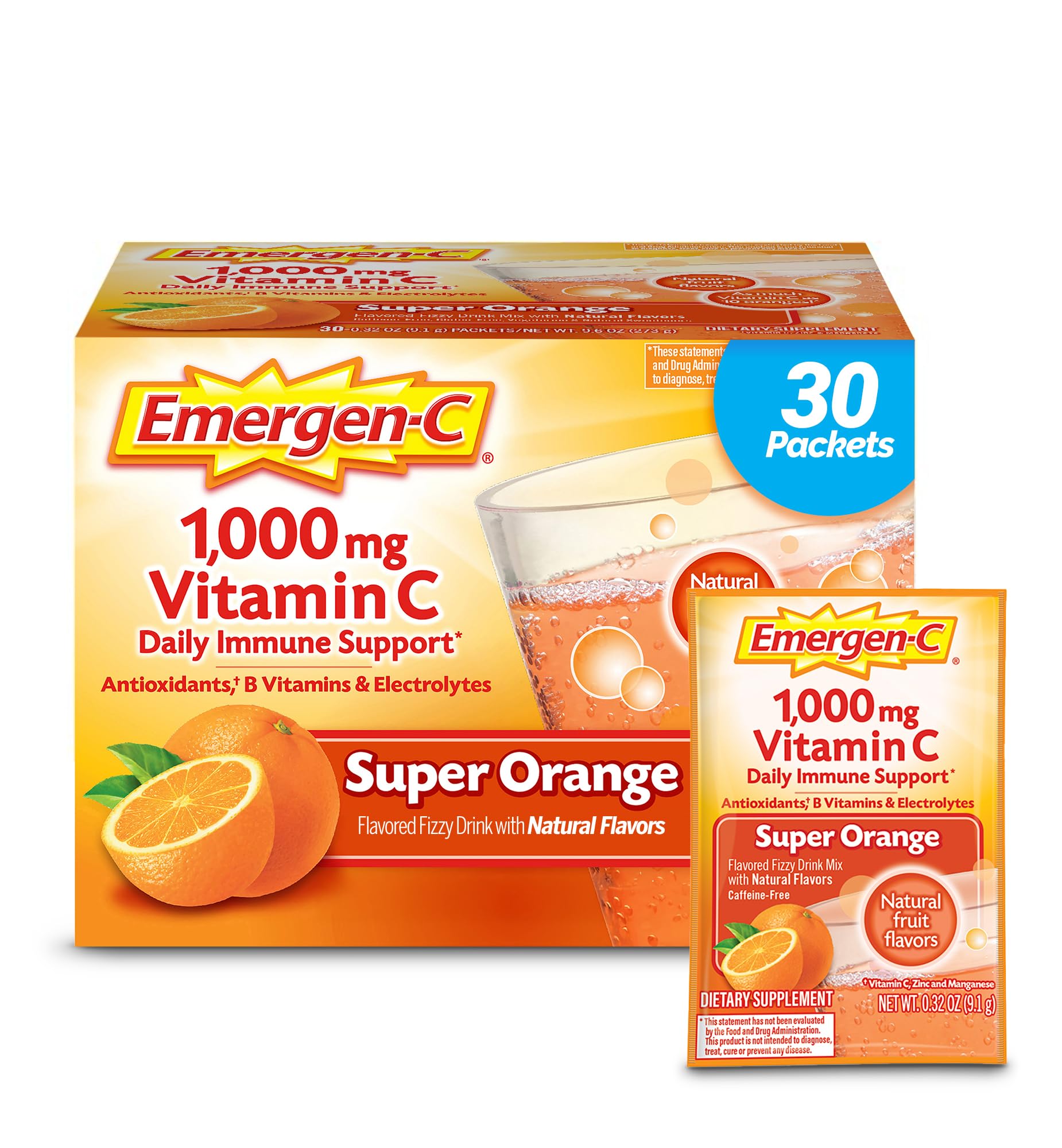 Emergen-C 1000mg Vitamin C Powder for Daily Immune Support Caffeine Free Vitamin C Supplements with Zinc and Manganese Emergen-C buy supplements canada