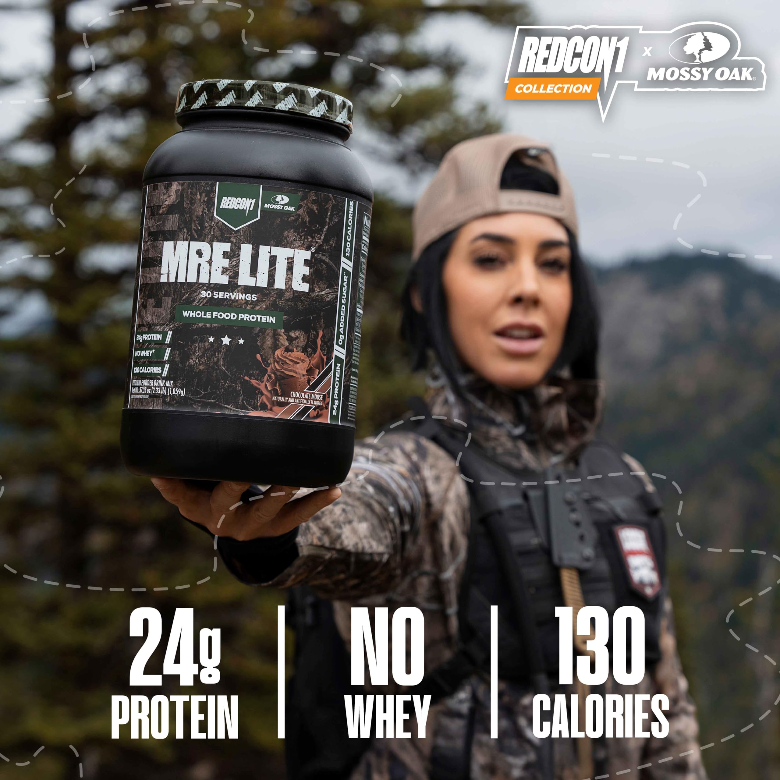 REDCON1 x Mossy Oak MRE Lite Whole Food Protein Powder, Chocolate Moose - Low Carb REDCON1 buy supplements canada