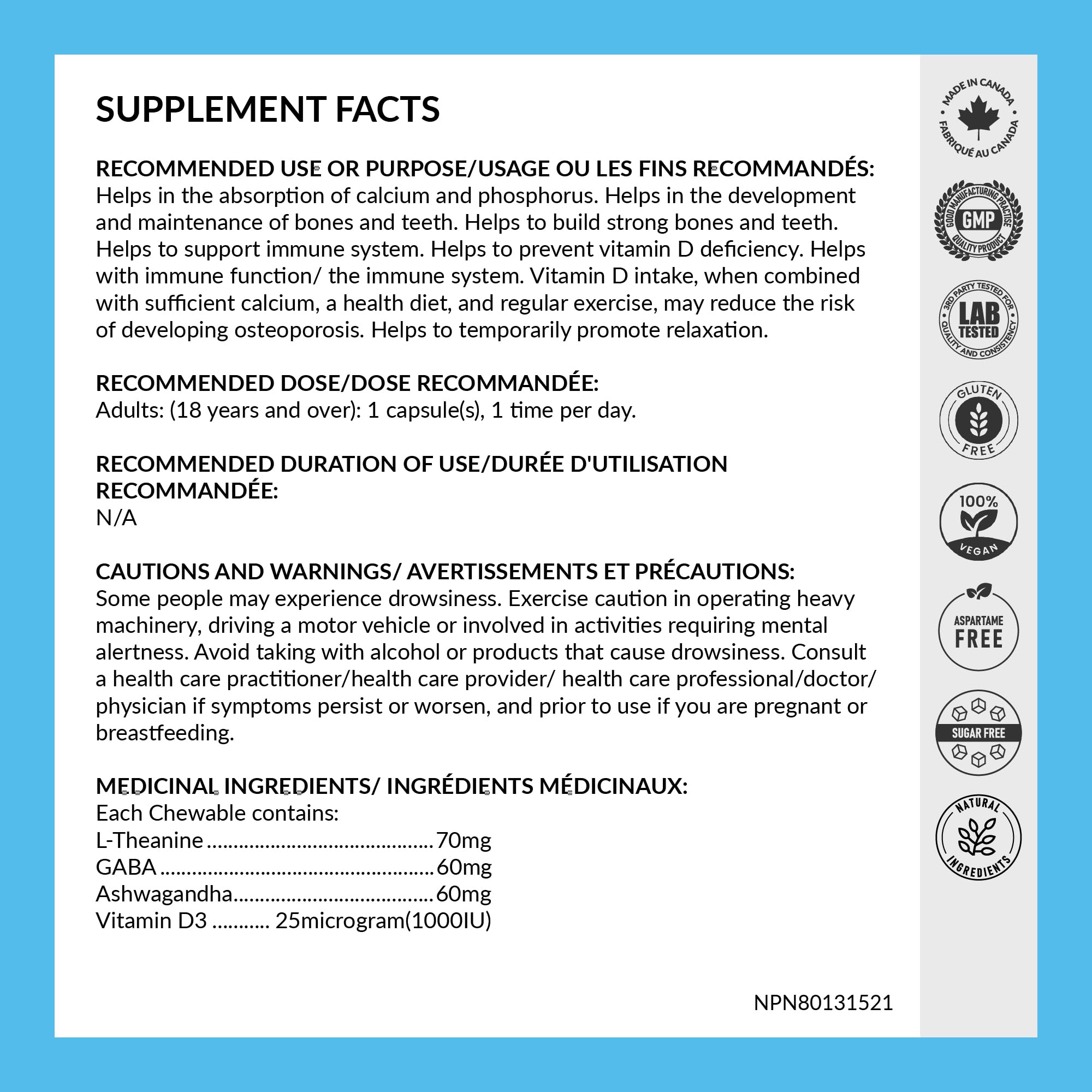 REJUVE+ Calm & Destress Nootropic Supplement – Brain Boost | L-Theanine, GABA, Ashwagandha, Vitamin D | Natural Stress Relief & Relaxation | Sleep Enhancer | Mood Enhancer | Honey Vanilla Flavor (1) REJUVE+ buy supplements canada