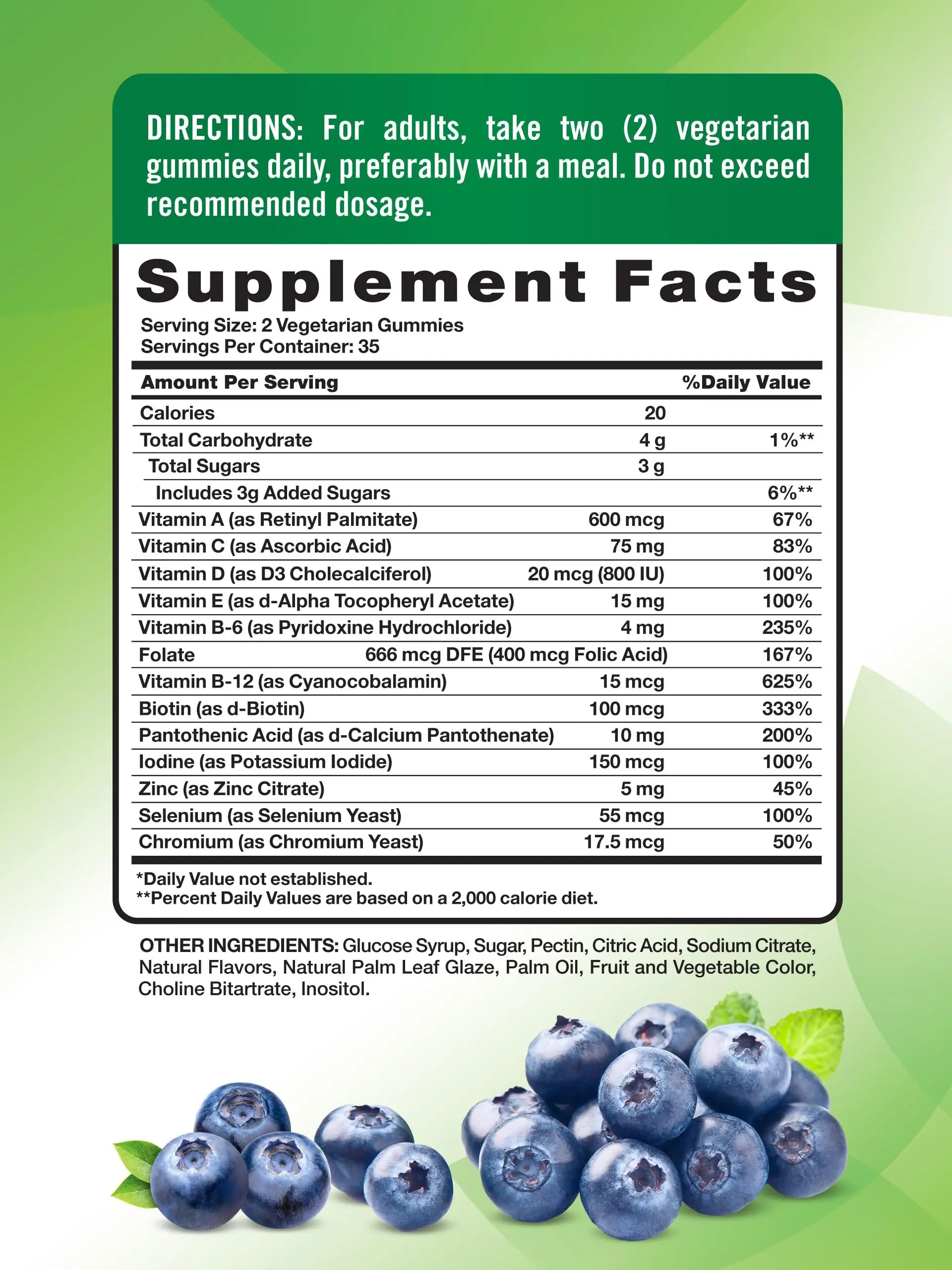 Nature's Truth Multivitamin for Men Gummies | 70 Count | Blueberry Flavor | with B12, D3 & Zinc | Nature's Truth buy supplements canada
