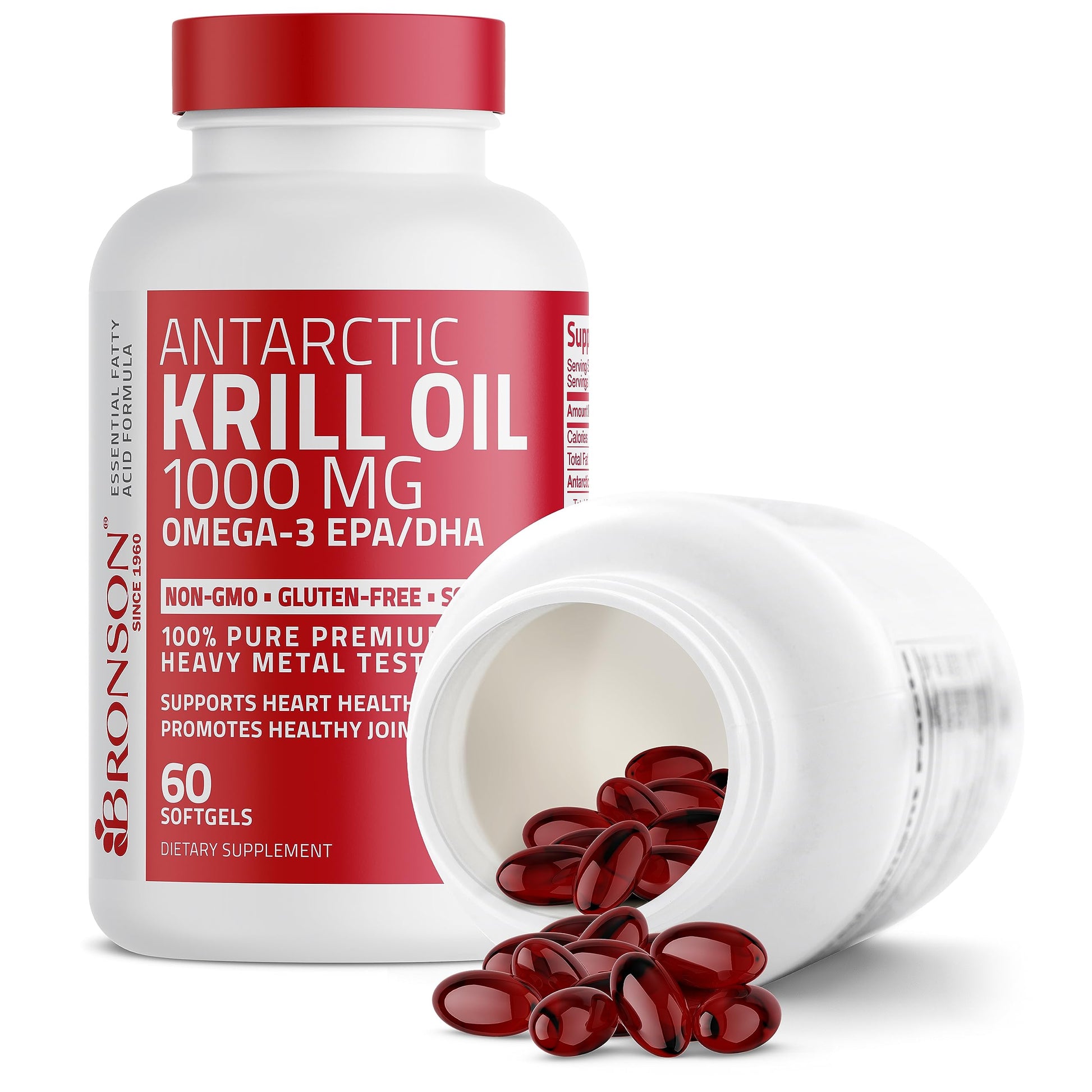 Bronson Antarctic Krill Oil 1000 mg with Omega-3s EPA, DHA, Astaxanthin Bronson buy supplements canada