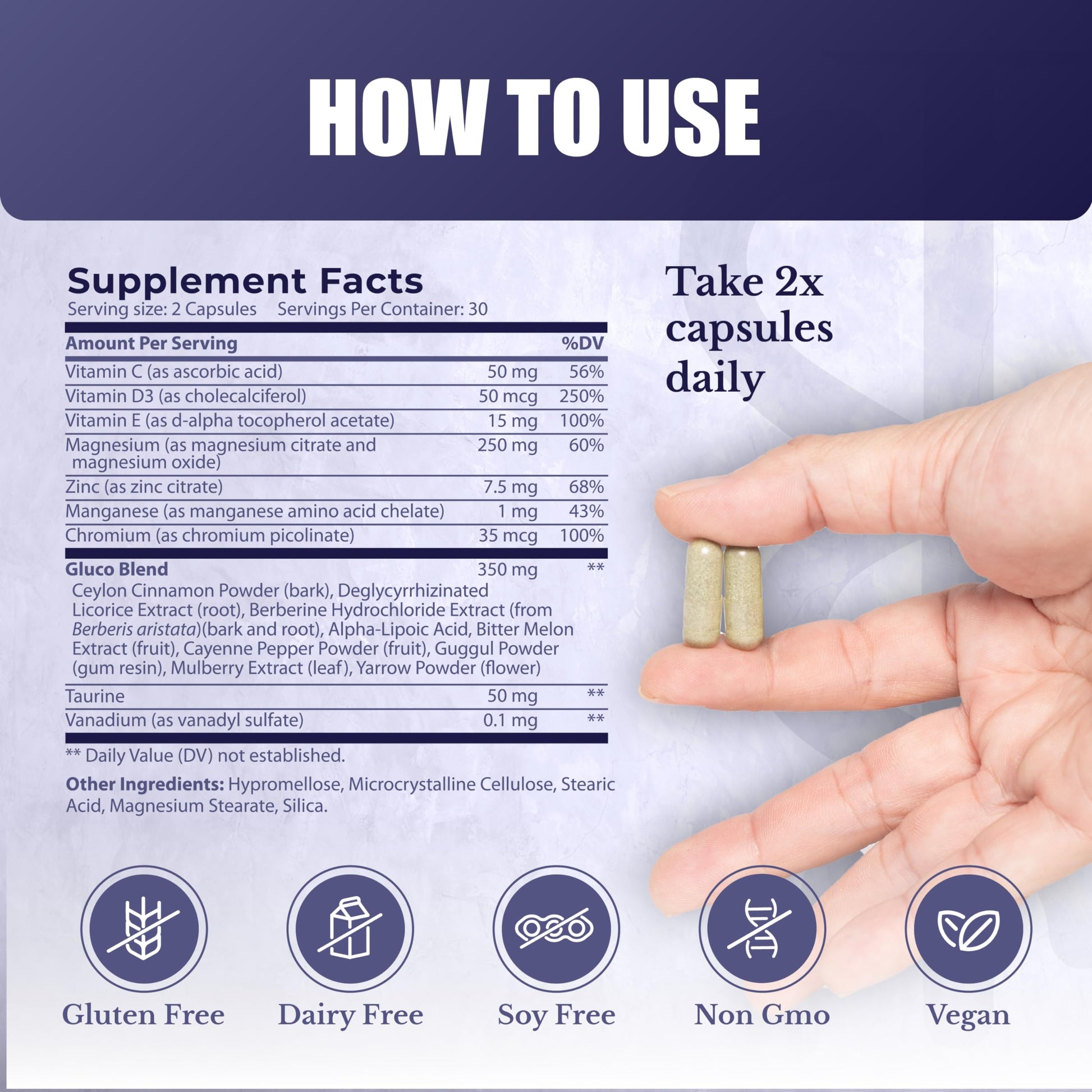 NATION HEALTH MD Gluco24 Advanced Formula - Dietary Supplement with Ceylon Cinnamon Bark Extract, Berberine HCI, Magnesium & Zinc - 60 Capsules NATION HEALTH MD buy supplements canada