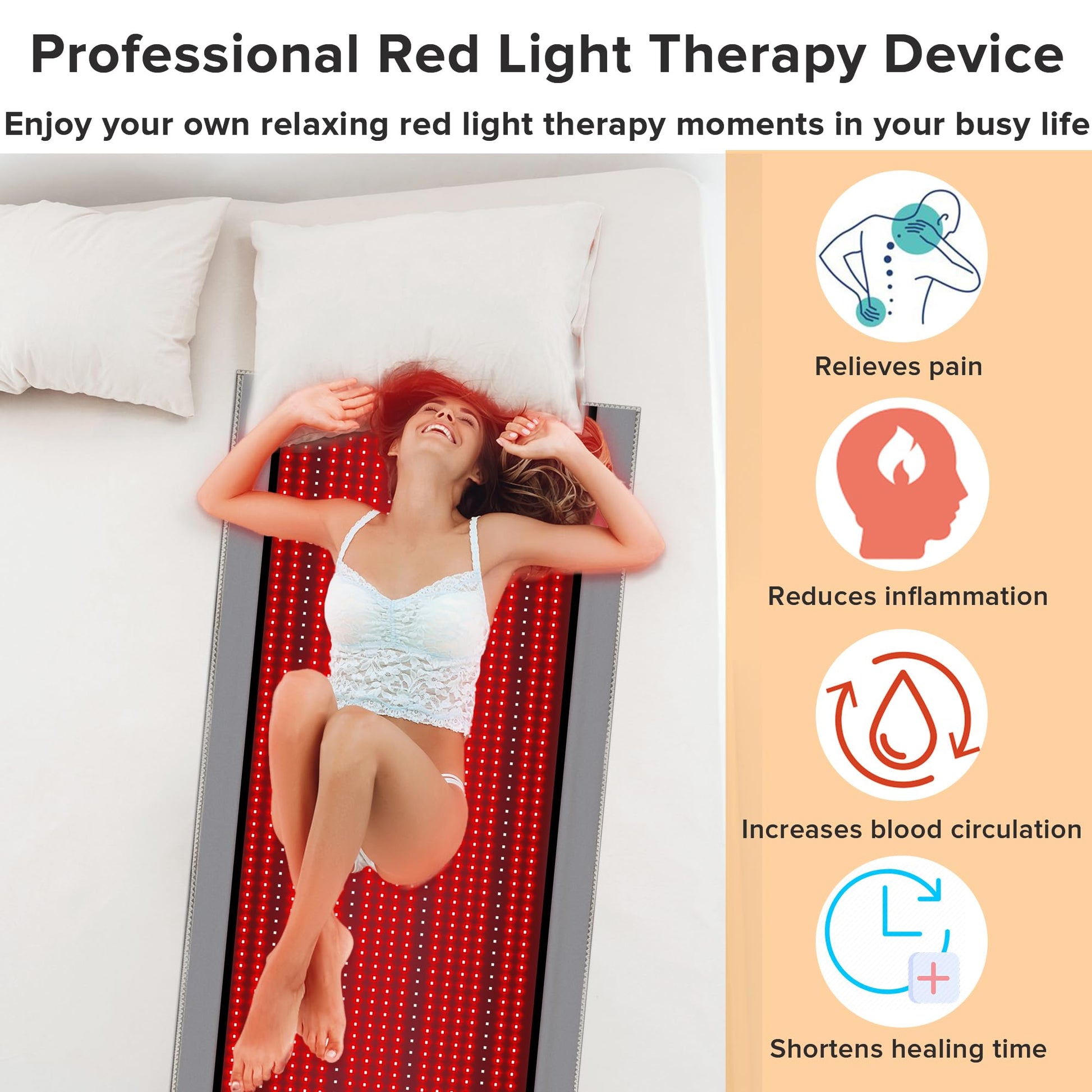 Near Infrared Light Therapy Blanket for Full Body, 1370pcs 660nm & 850nm LED Light Therapy Device Rutollmit buy supplements canada